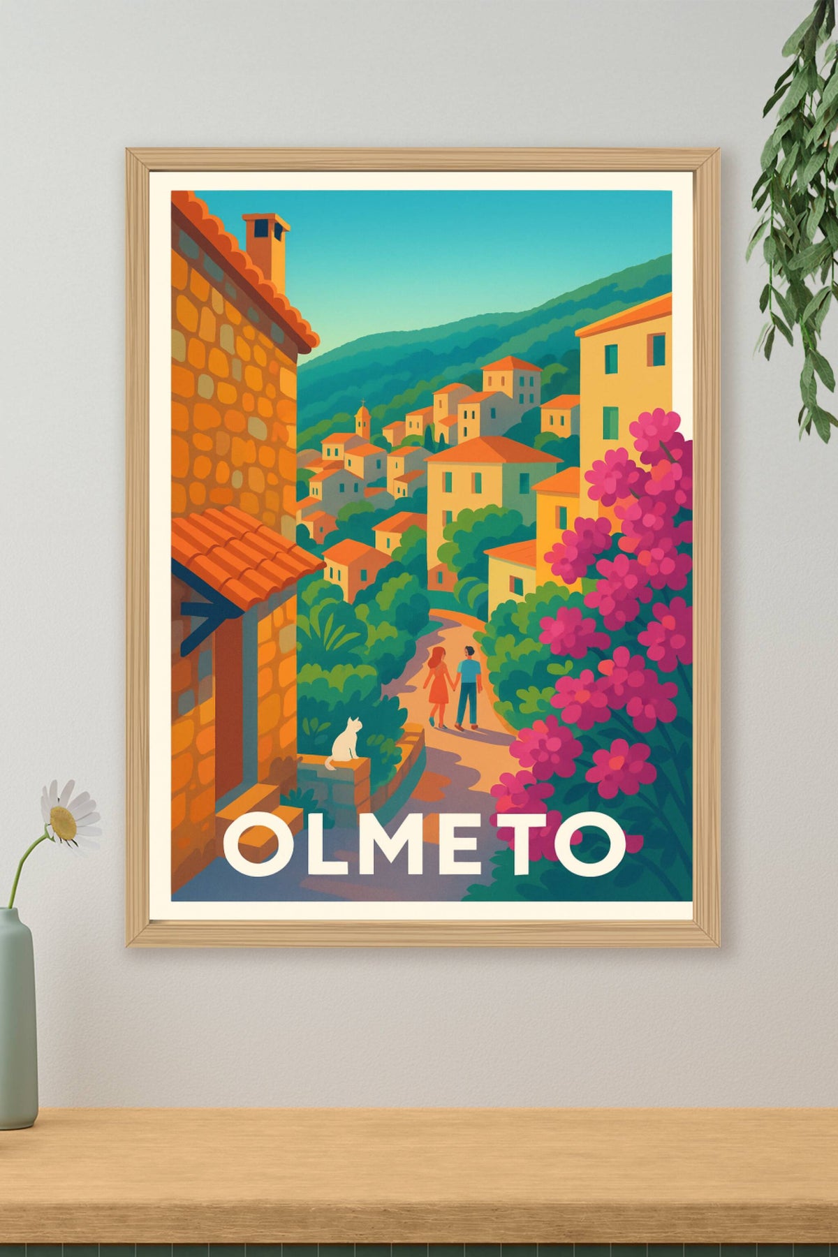 Affiche Olmeto — Un havre de paix en Corse · poster d'art de Olmeto