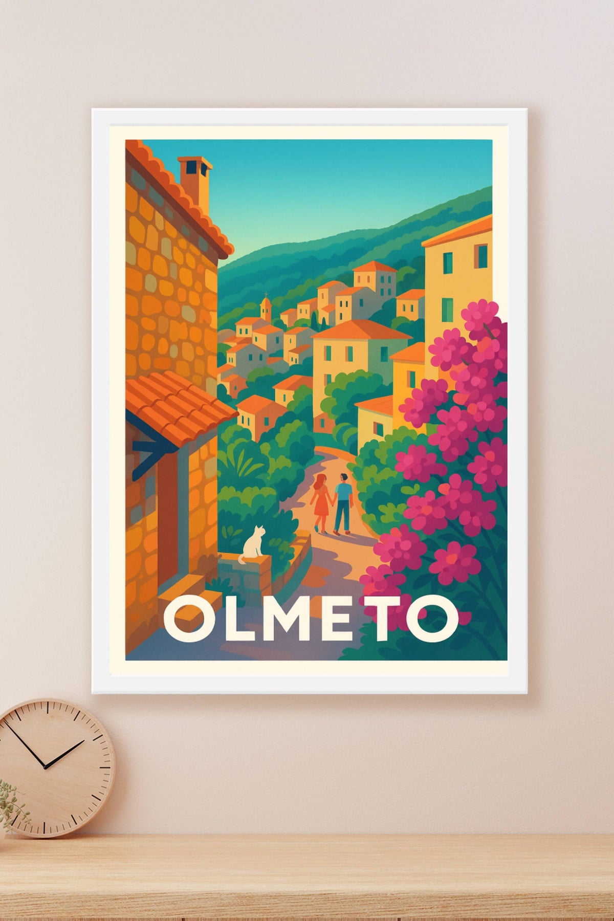 Affiche Olmeto — Un havre de paix en Corse · poster d'art de Olmeto