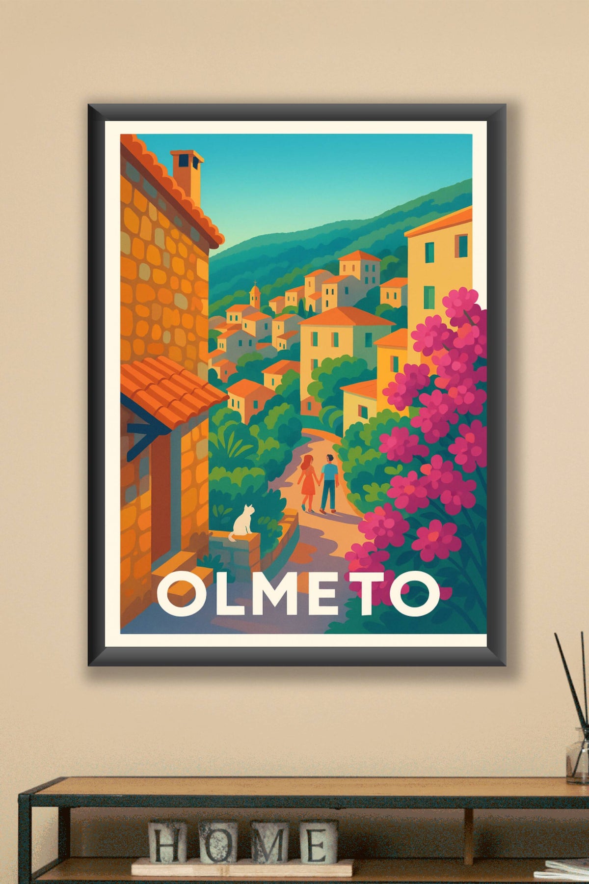 Affiche Olmeto — Un havre de paix en Corse · poster d'art de Olmeto
