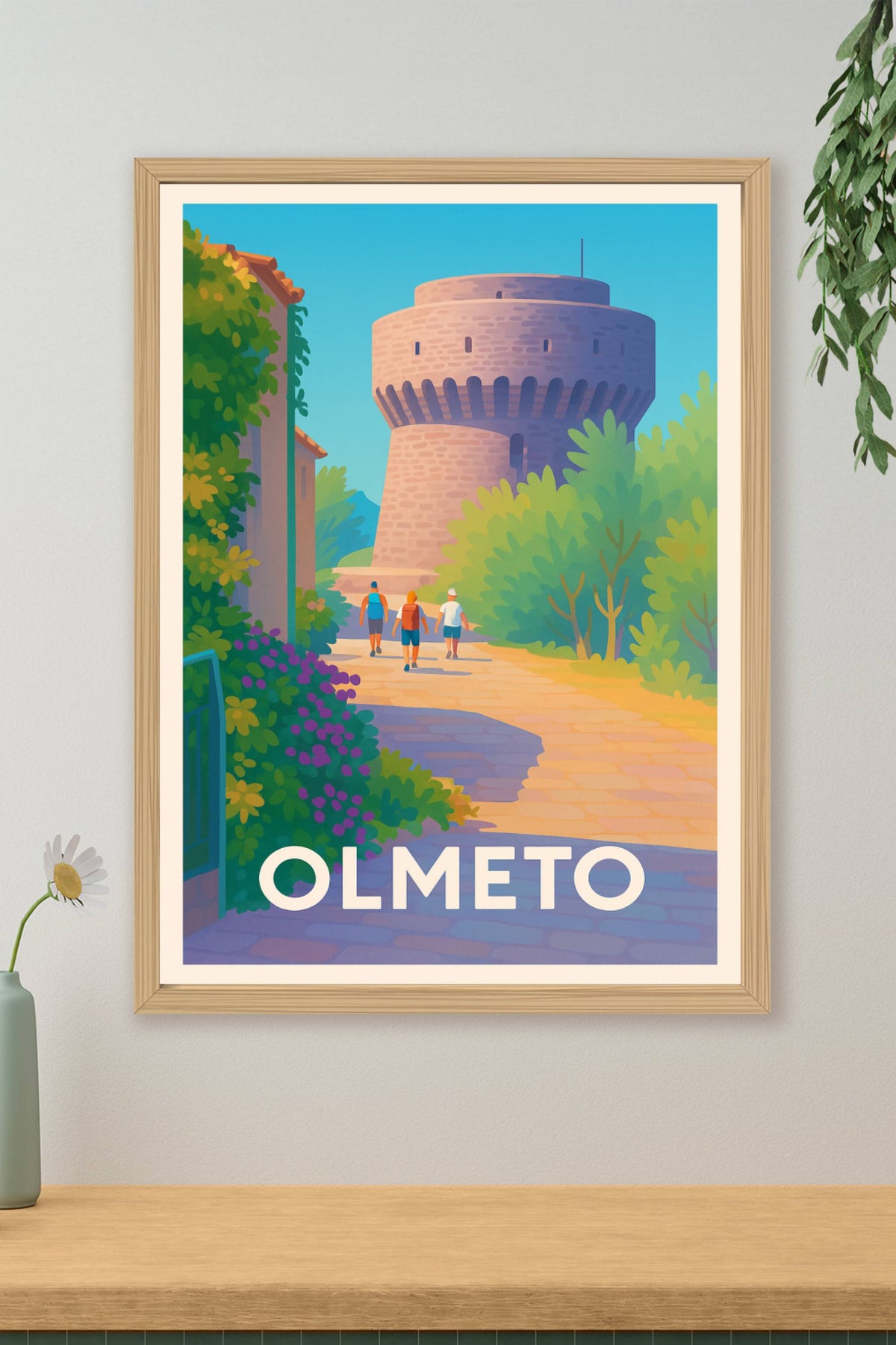 Affiche Olmeto — Charme et patrimoine en Méditerranée · poster d'art de Olmeto