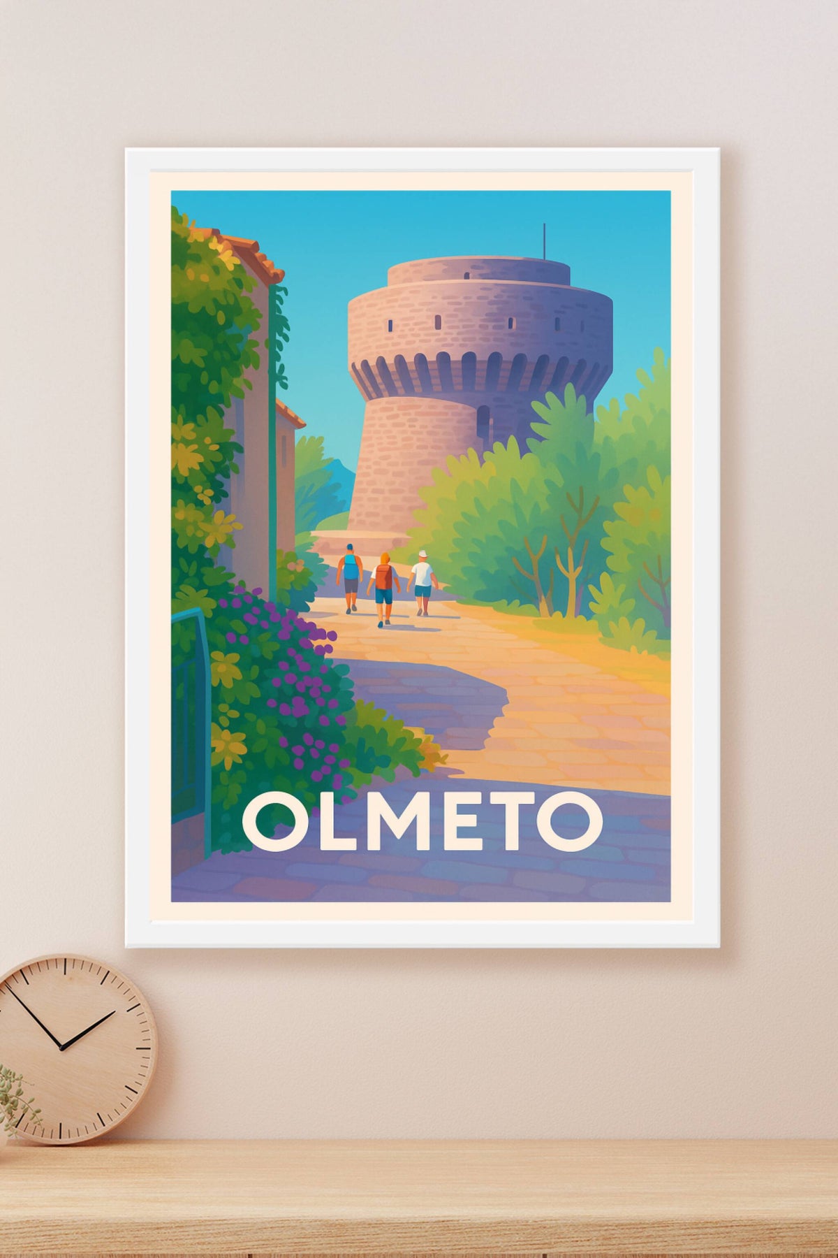 Affiche Olmeto — Charme et patrimoine en Méditerranée · poster d'art de Olmeto