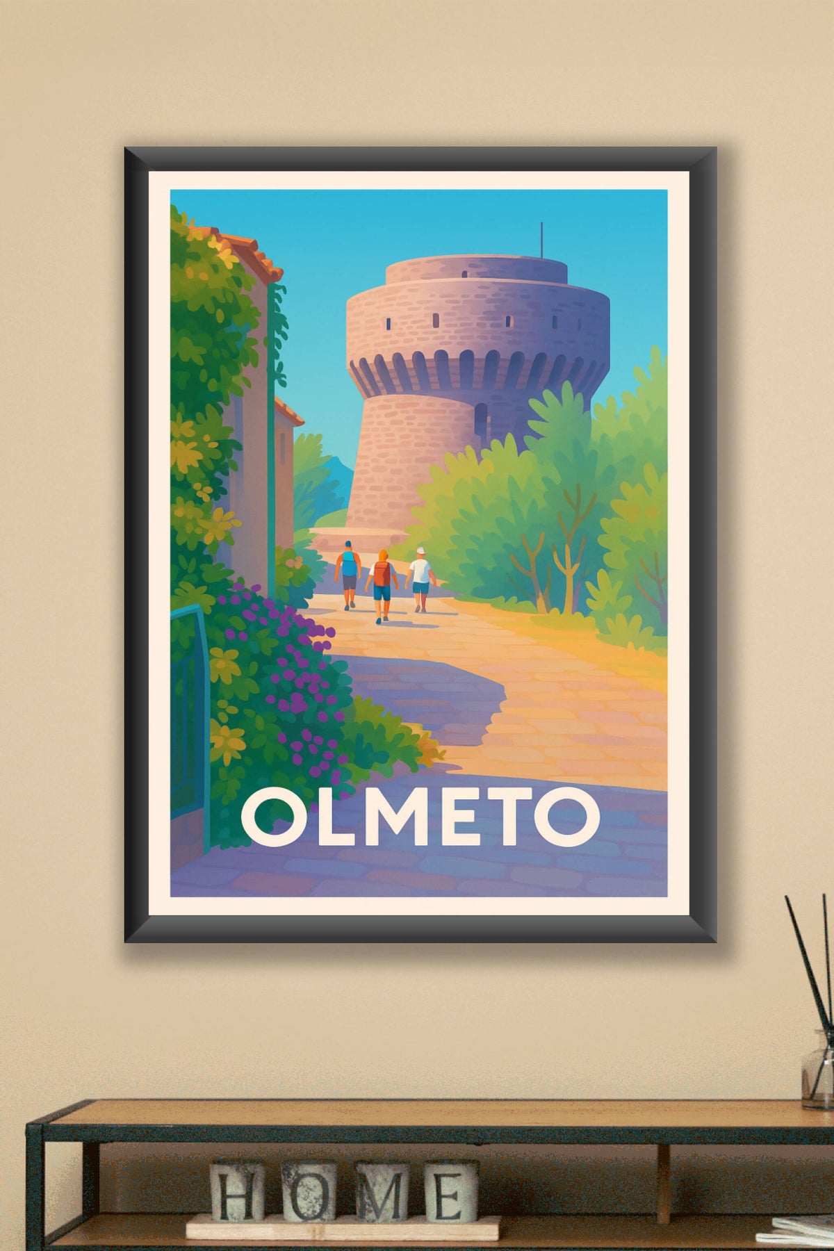 Affiche Olmeto — Charme et patrimoine en Méditerranée · poster d'art de Olmeto