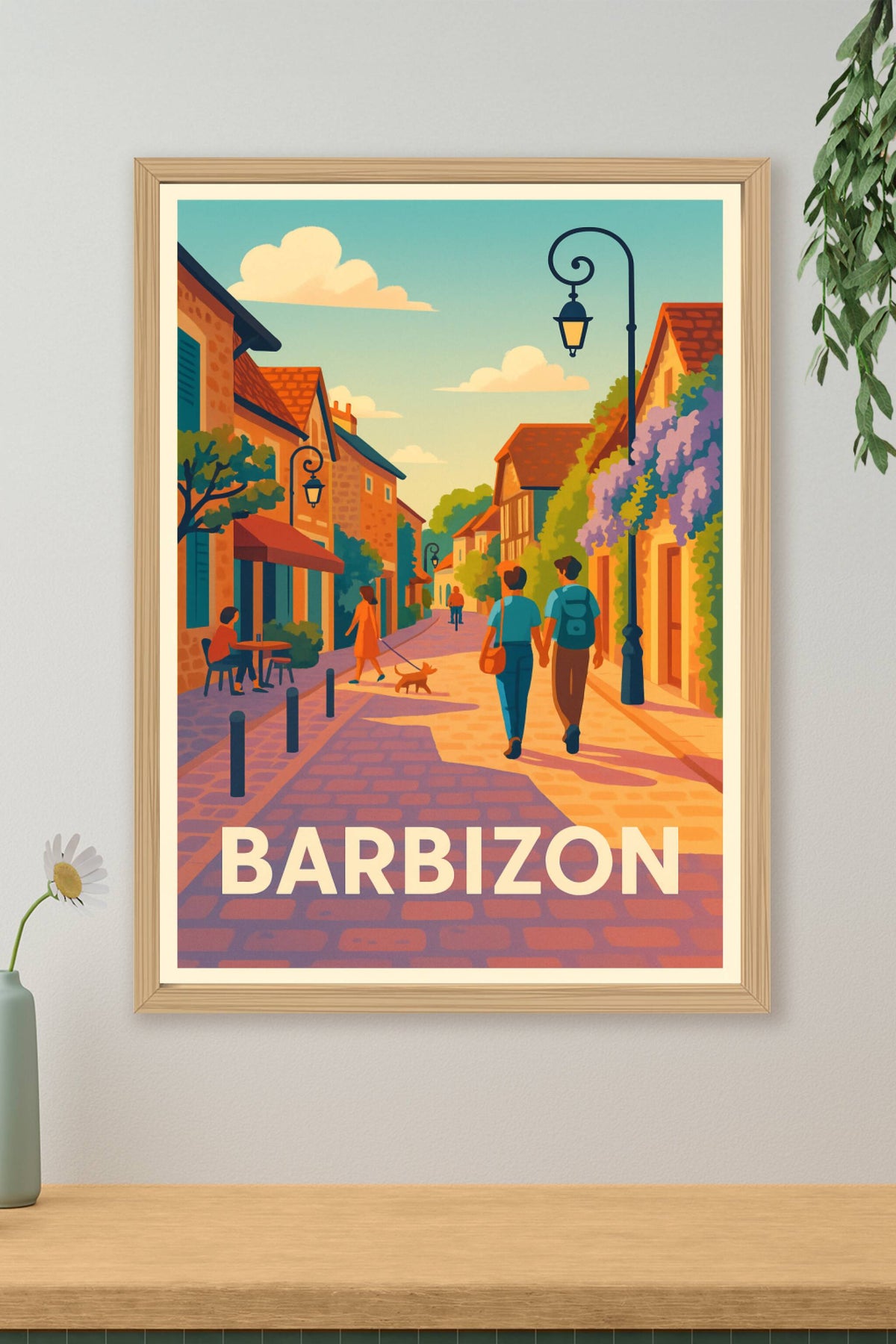 Affiche Barbizon — Balade bucolique au cœur du village · poster d'art de Barbizon