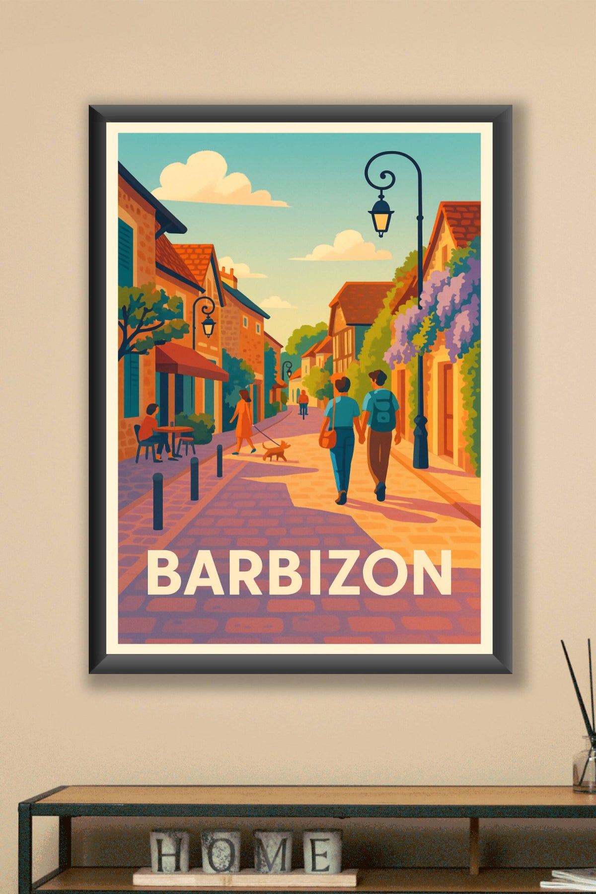 Affiche Barbizon — Balade bucolique au cœur du village · poster d'art de Barbizon