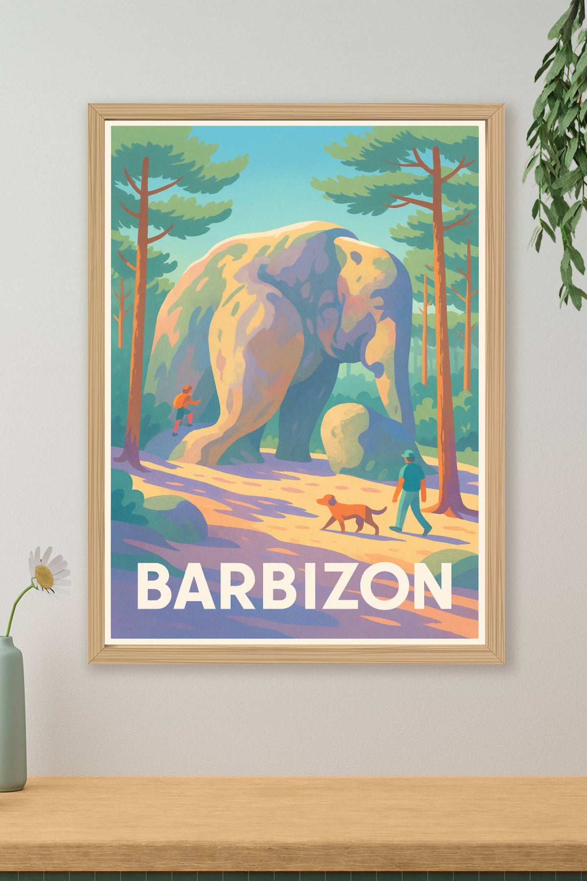 Affiche Barbizon — Découvrez la magie de la forêt aux formes sculpturales · poster d'art de Barbizon