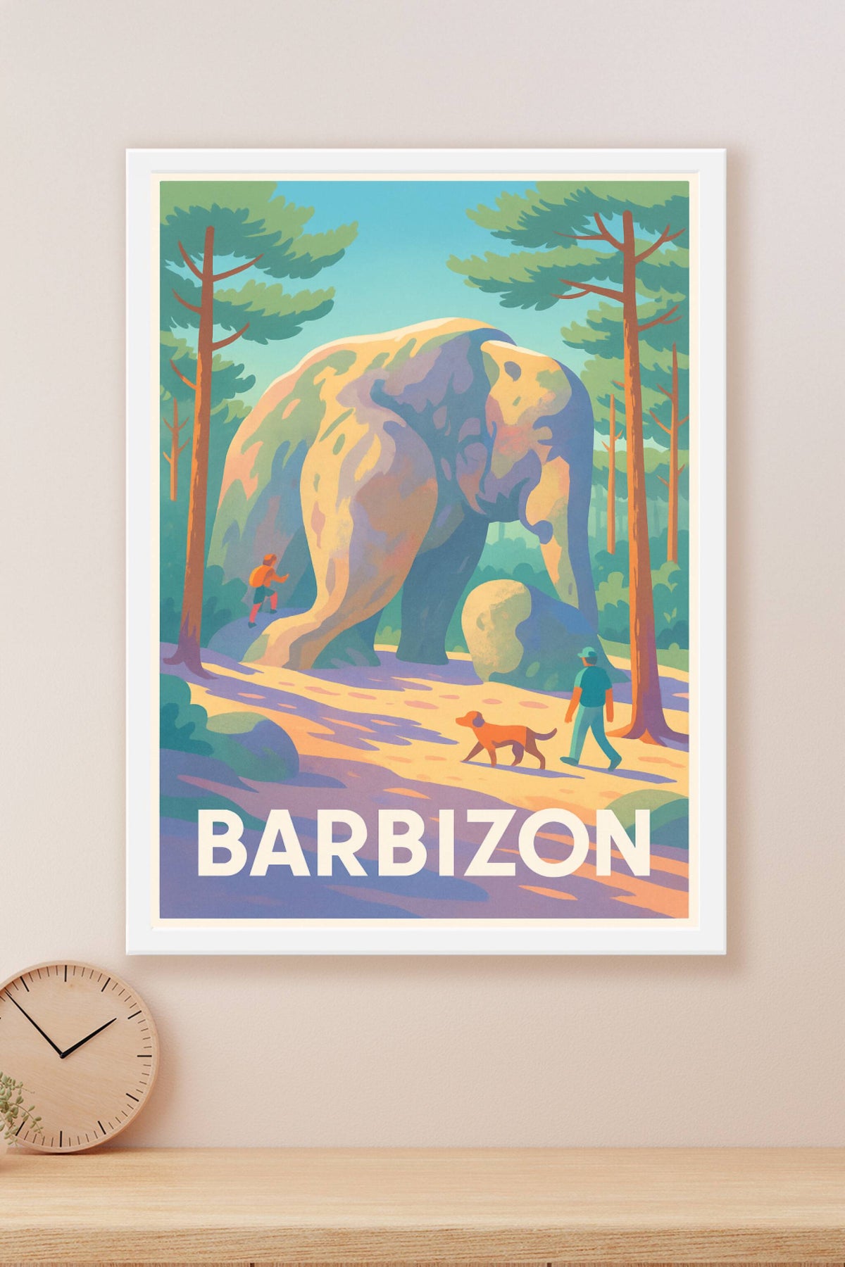 Affiche Barbizon — Découvrez la magie de la forêt aux formes sculpturales · poster d'art de Barbizon