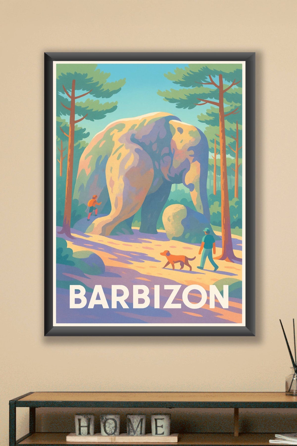 Affiche Barbizon — Découvrez la magie de la forêt aux formes sculpturales · poster d'art de Barbizon