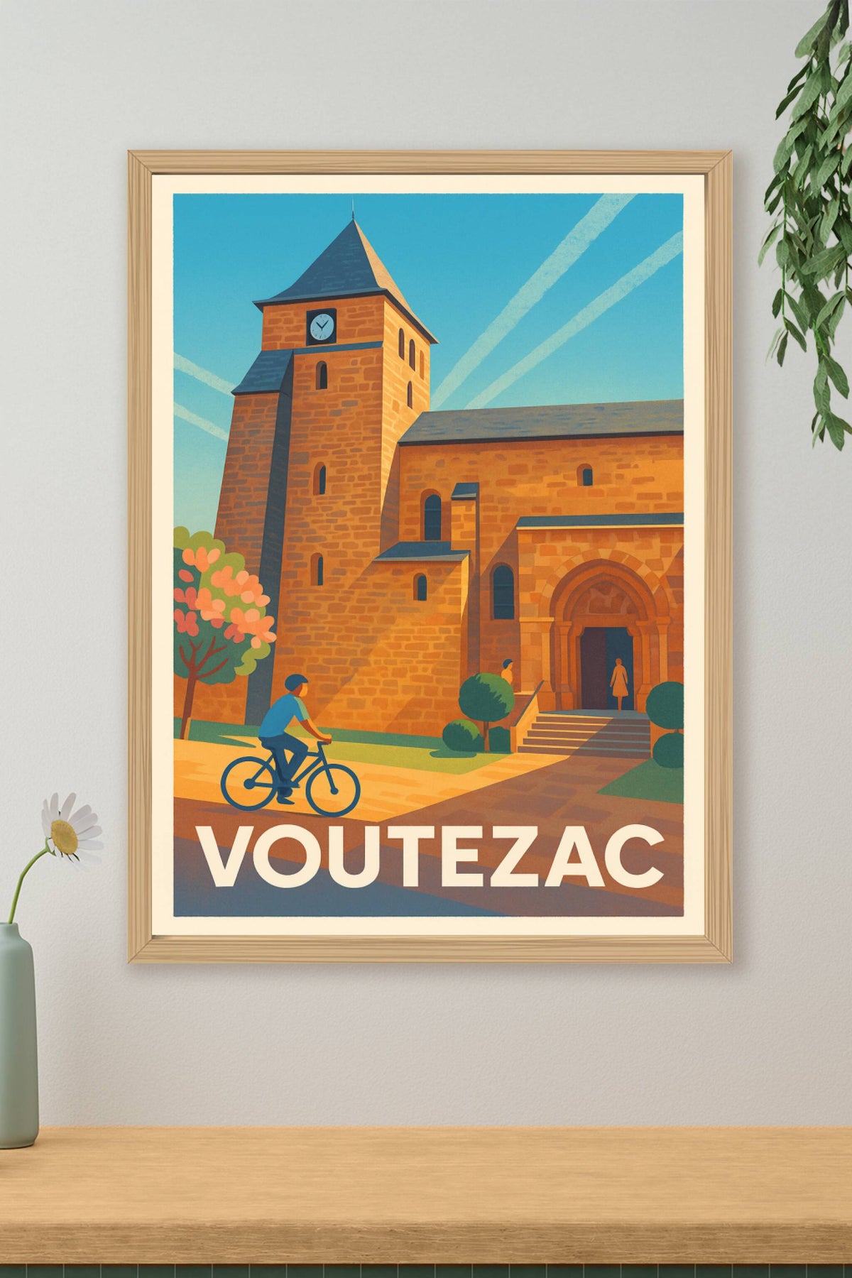 Affiche Voutezac — Charme et sérénité en vallée de la Vézère · poster d'art de Voutezac