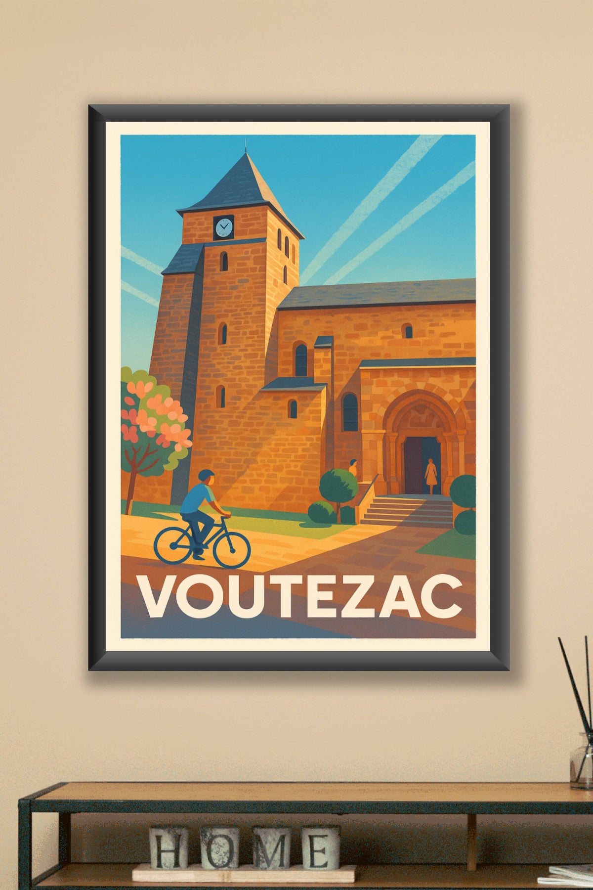 Affiche Voutezac — Charme et sérénité en vallée de la Vézère · poster d'art de Voutezac
