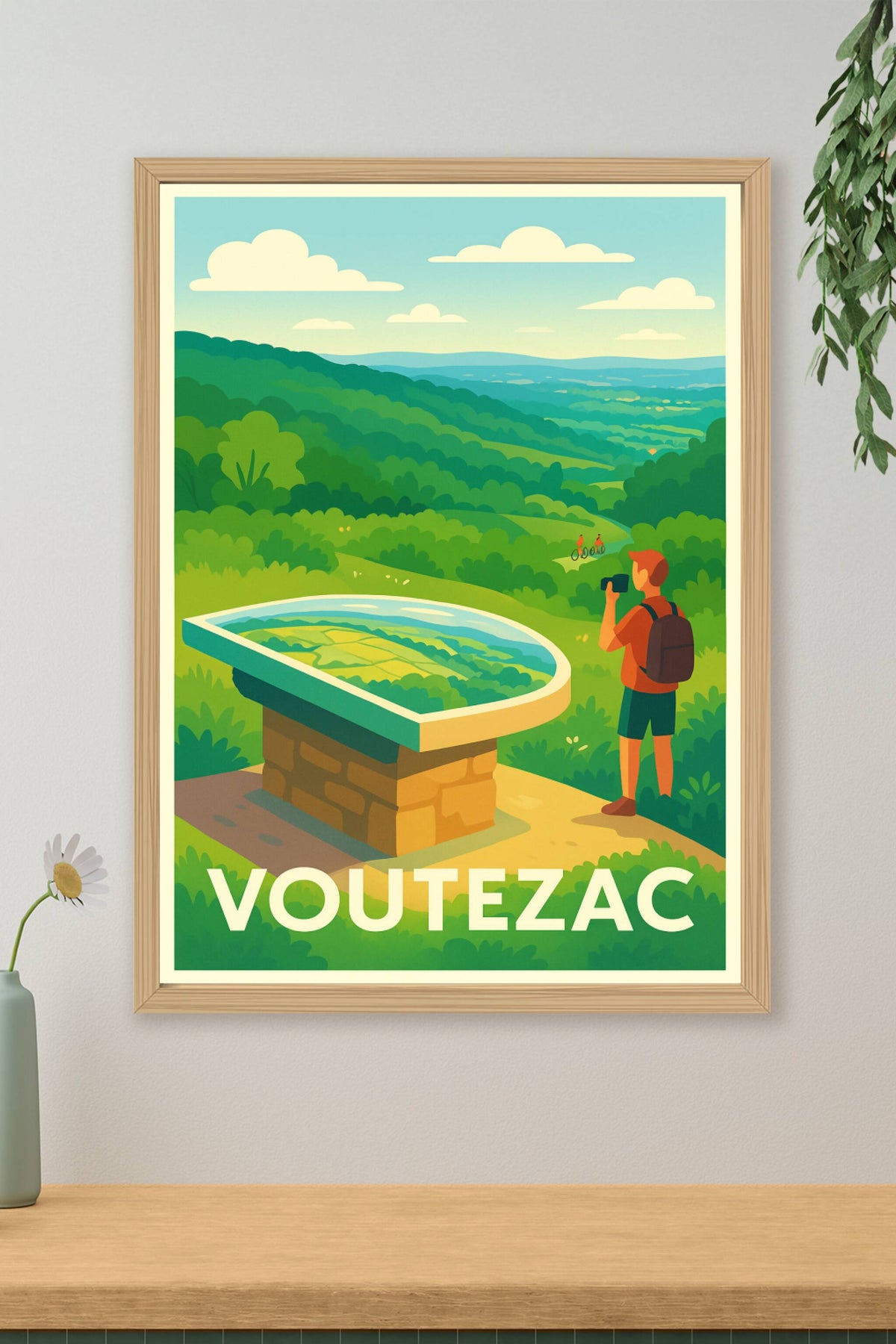 Affiche Voutezac — Escapade nature et découvertes · poster d'art de Voutezac