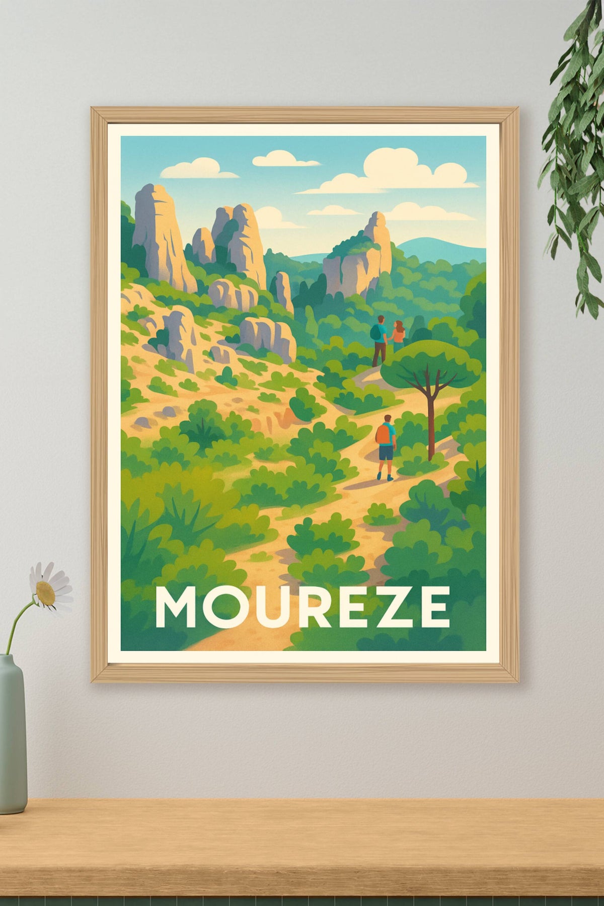 Affiche Mourèze — L'appel des paysages naturels enchanteurs · poster d'art de Mourèze