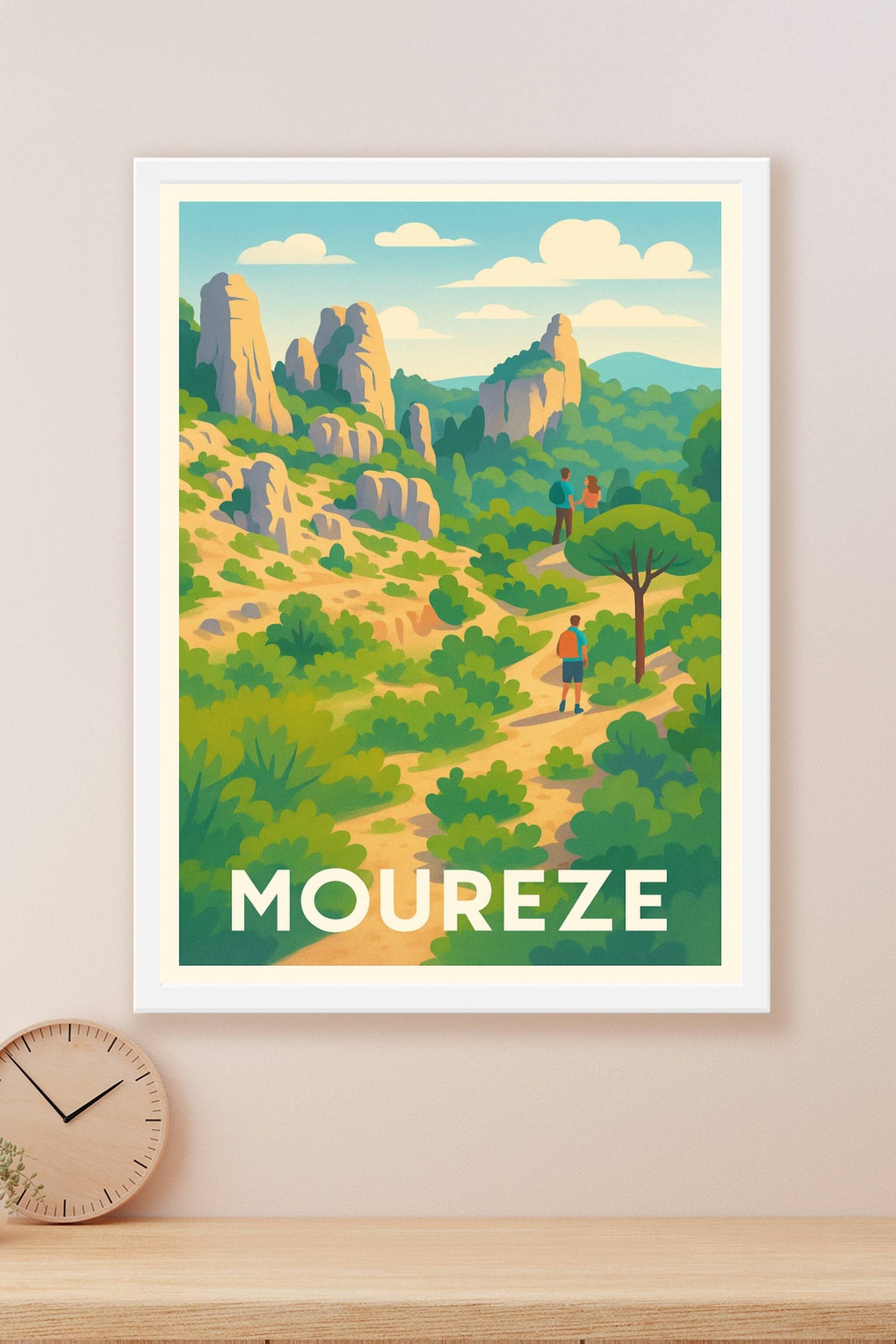 Affiche Mourèze — L'appel des paysages naturels enchanteurs · poster d'art de Mourèze