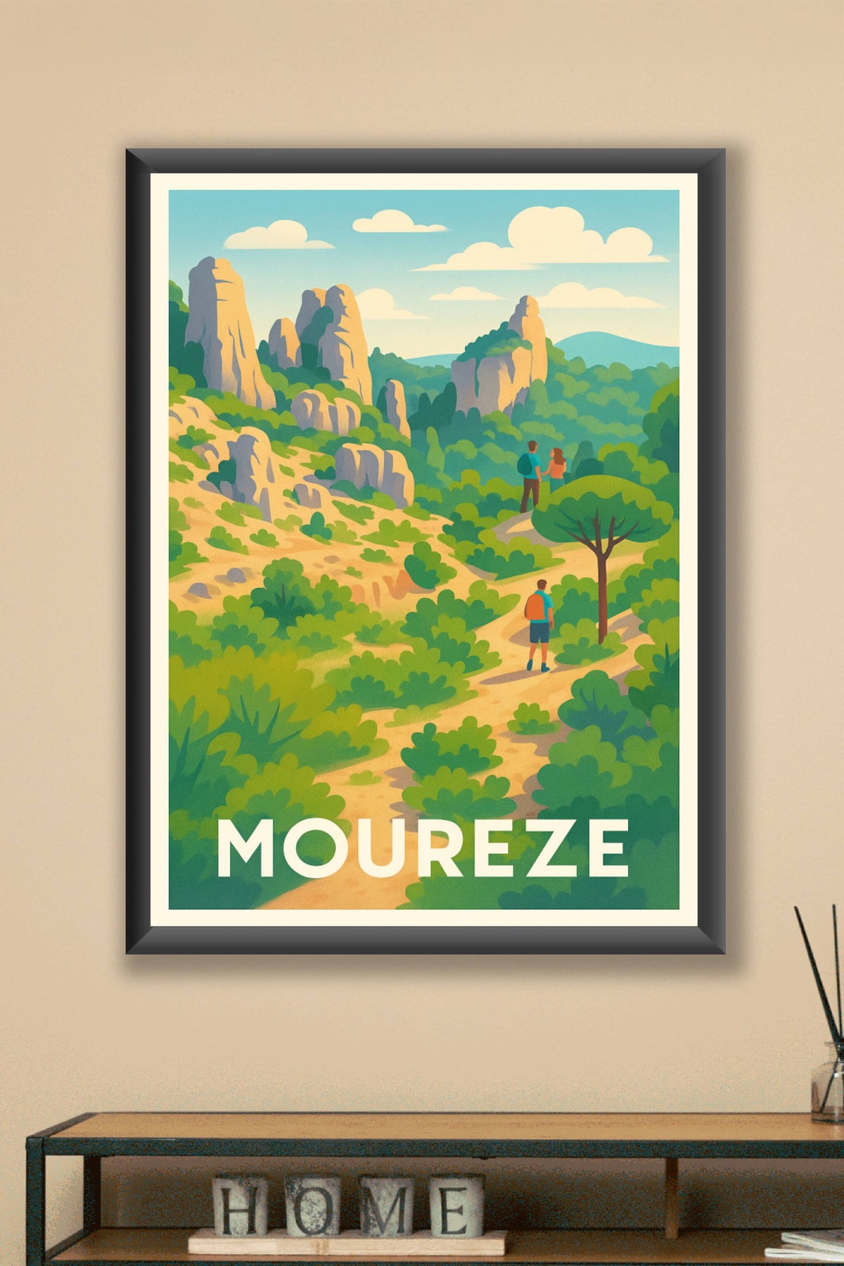 Affiche Mourèze — L'appel des paysages naturels enchanteurs · poster d'art de Mourèze