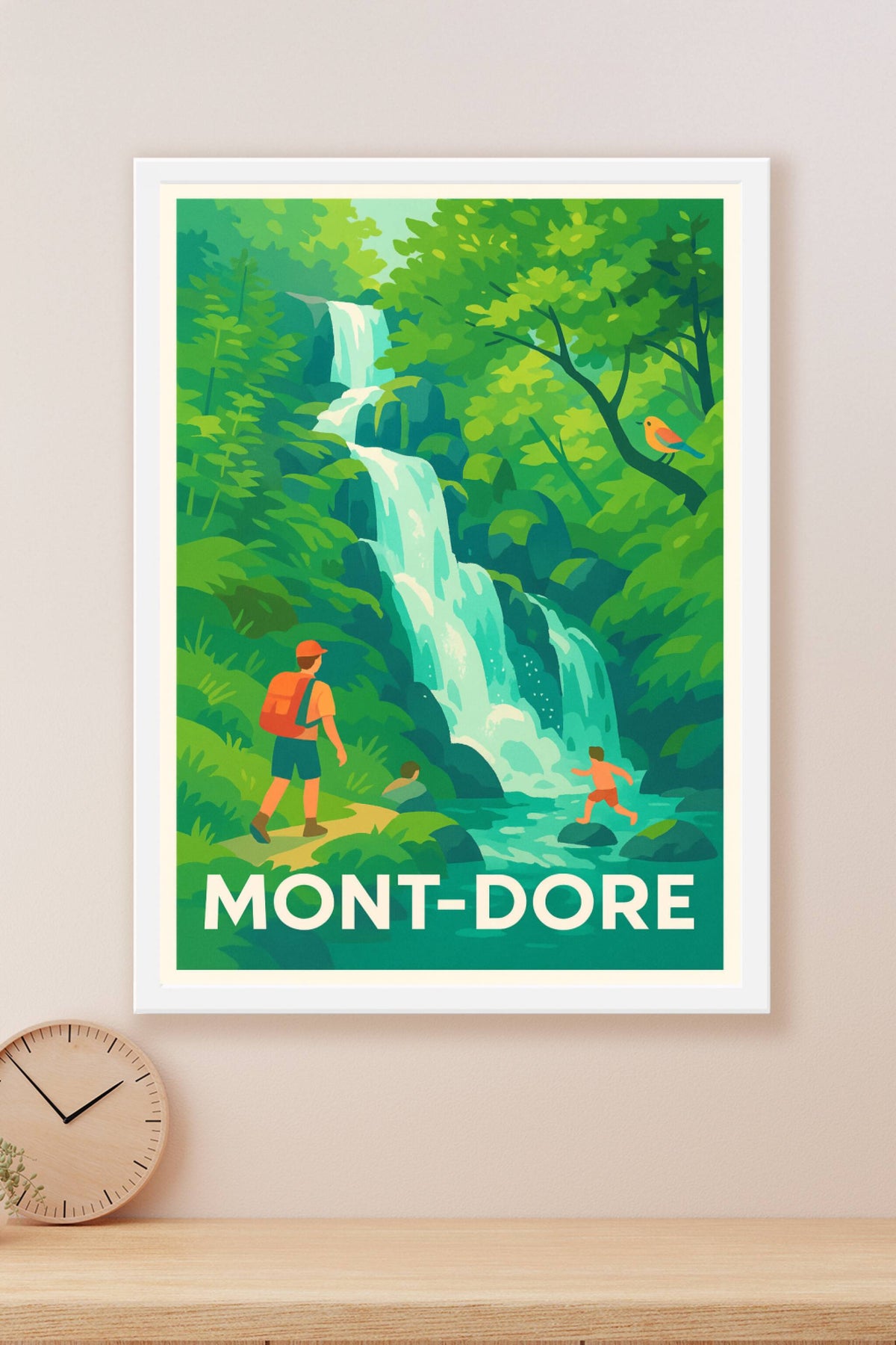 Affiche Mont-Dore — Évasion nature au cœur des cascades · poster d'art de Mont-Dore