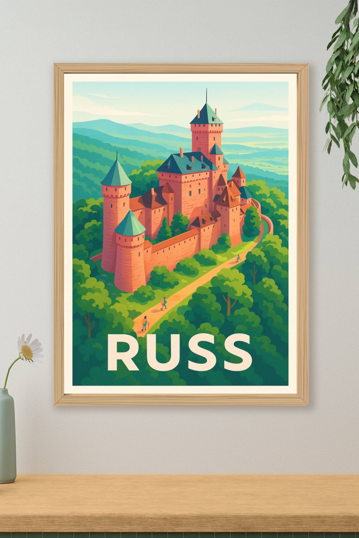 Affiche Russ — Découvrez le charme médiéval au cœur de la nature · poster d'art de Russ
