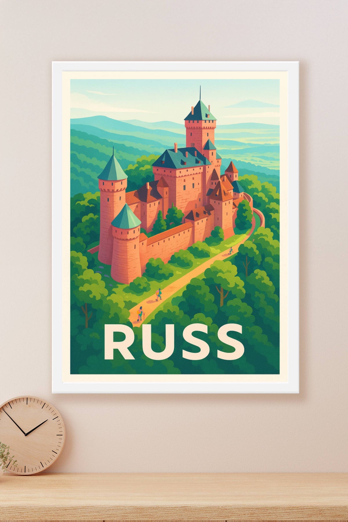 Affiche Russ — Découvrez le charme médiéval au cœur de la nature · poster d'art de Russ