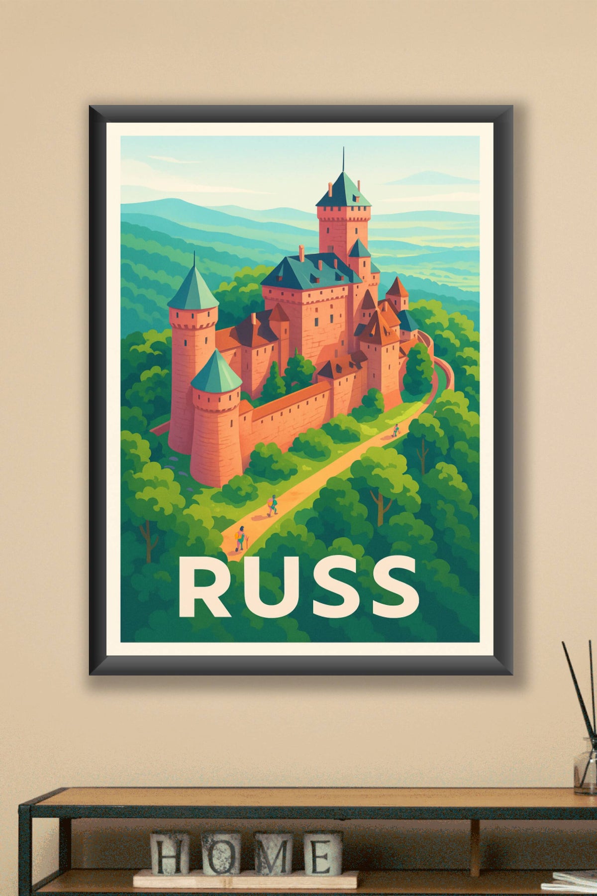 Affiche Russ — Découvrez le charme médiéval au cœur de la nature · poster d'art de Russ