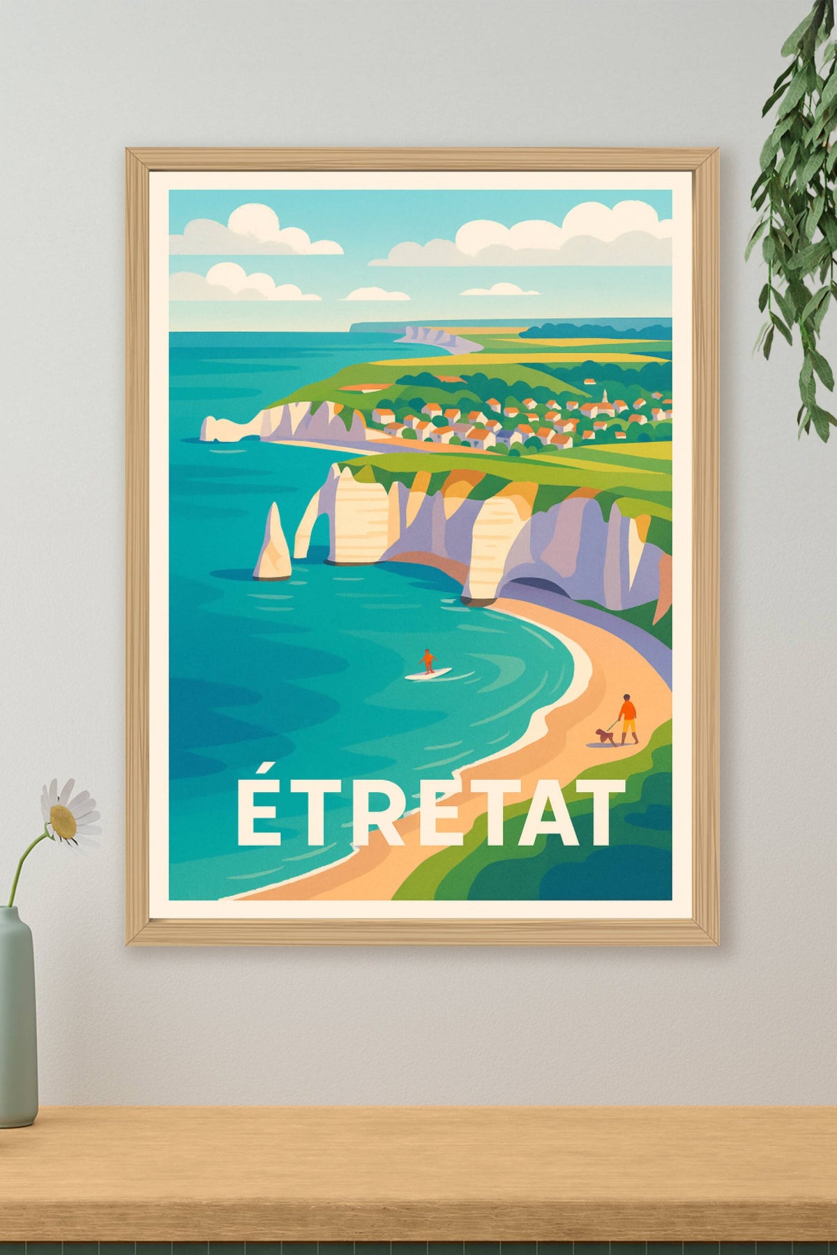 Affiche Étretat — Escapade entre falaises et mer · poster d'art de Étretat
