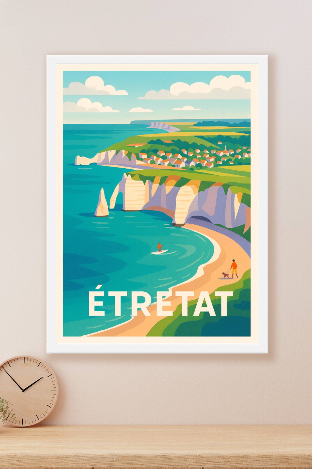 Affiche Étretat — Escapade entre falaises et mer · poster d'art de Étretat