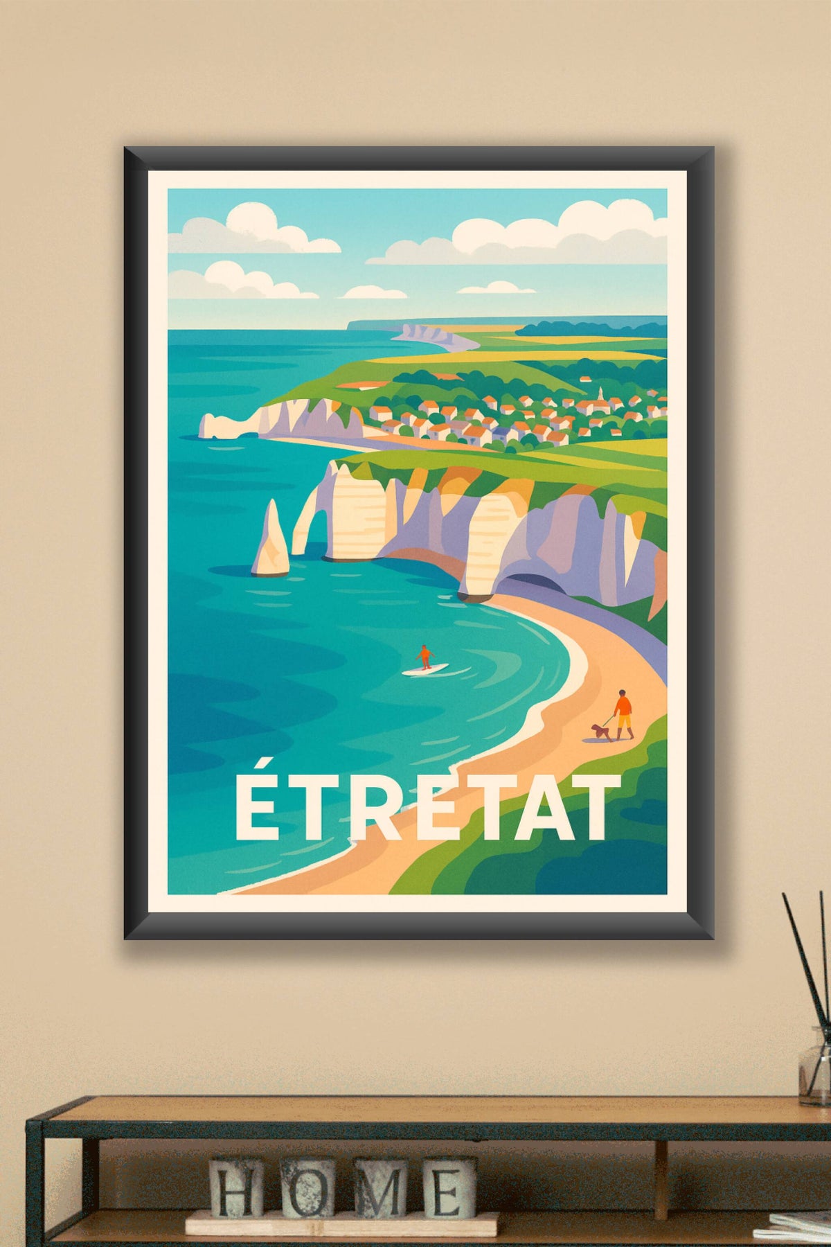 Affiche Étretat — Escapade entre falaises et mer · poster d'art de Étretat