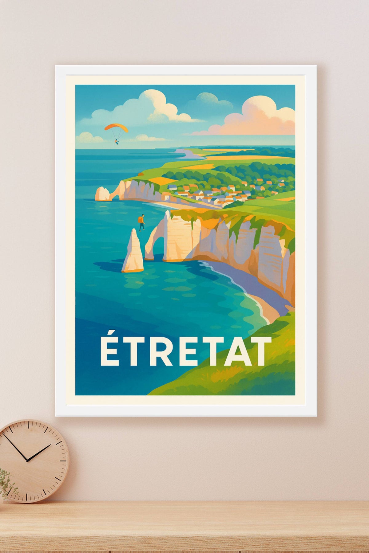 Affiche Étretat — Évasion et Falaises majestueuses · poster d'art de Étretat