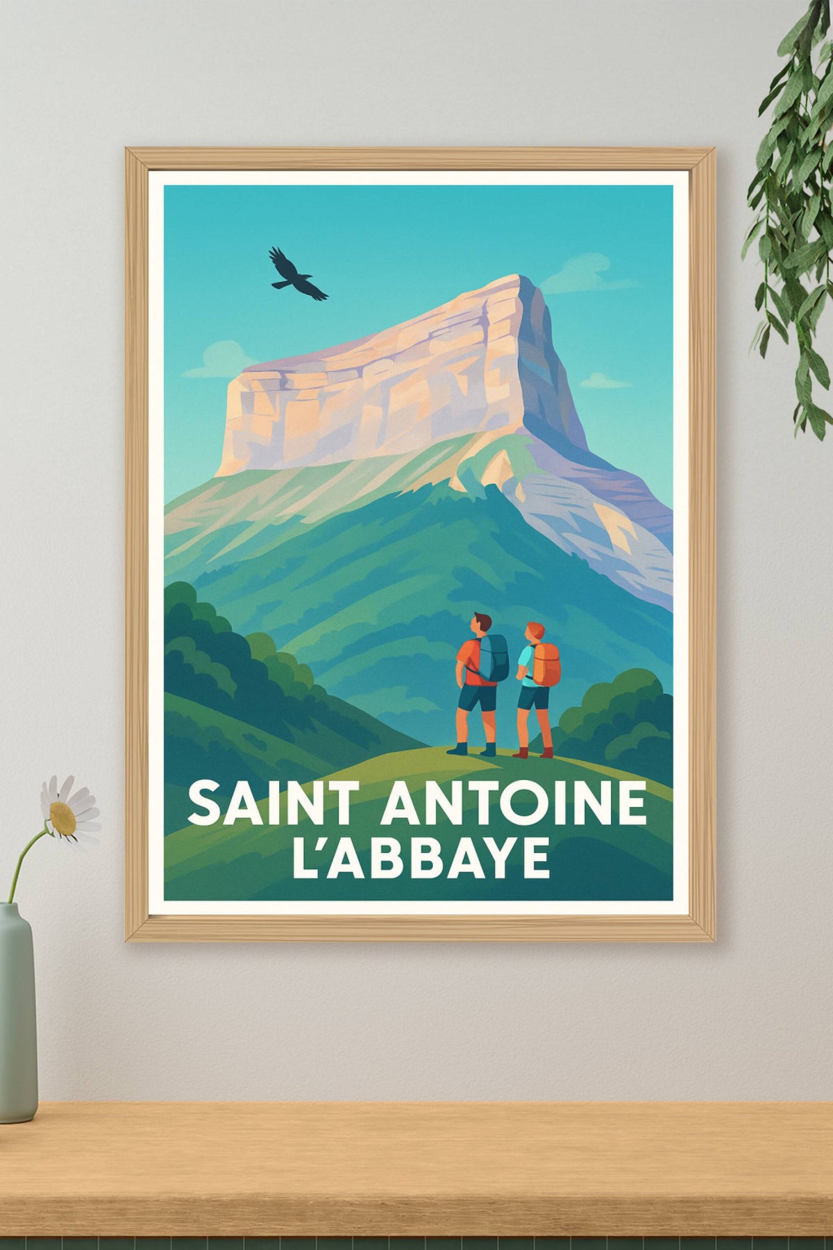 Affiche Saint Antoine l’Abbaye — Invitation à l’évasion nature · poster d'art de Saint Antoine l’Abbaye