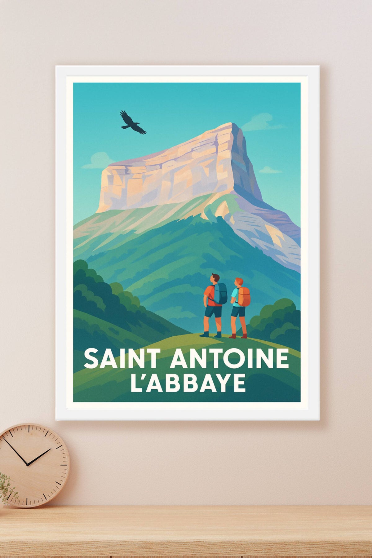 Affiche Saint Antoine l’Abbaye — Invitation à l’évasion nature · poster d'art de Saint Antoine l’Abbaye