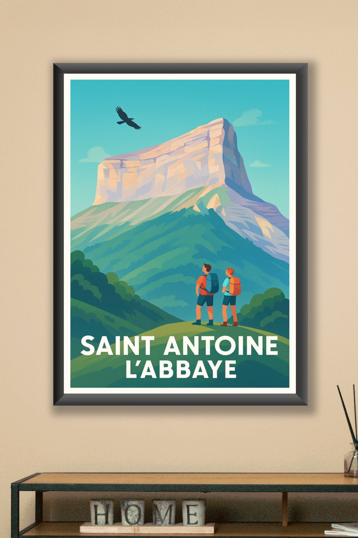 Affiche Saint Antoine l’Abbaye — Invitation à l’évasion nature · poster d'art de Saint Antoine l’Abbaye