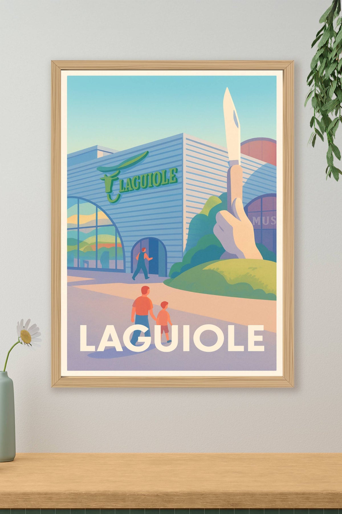 Affiche Laguiole — L'art du couteau au cœur de l'Aveyron · poster d'art de Laguiole