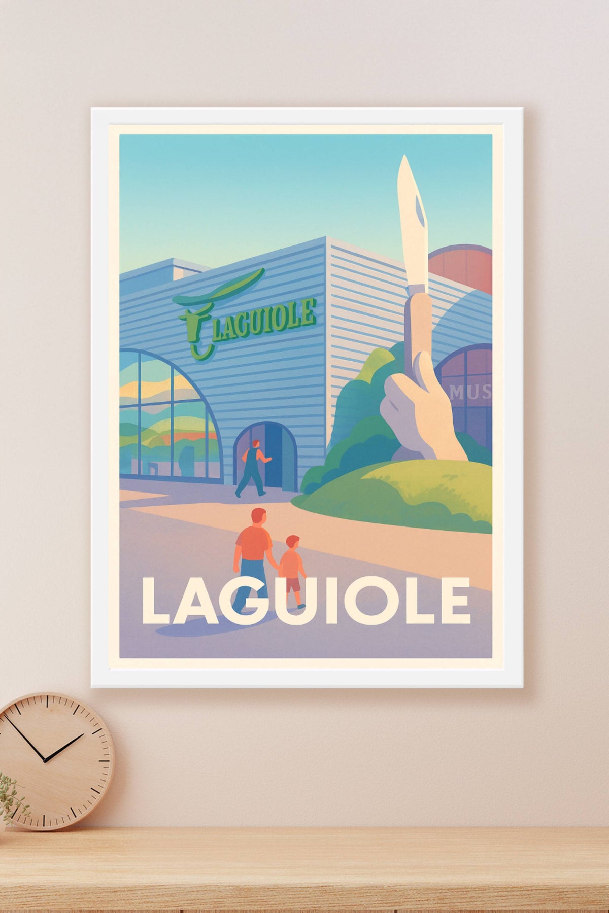 Affiche Laguiole — L'art du couteau au cœur de l'Aveyron · poster d'art de Laguiole