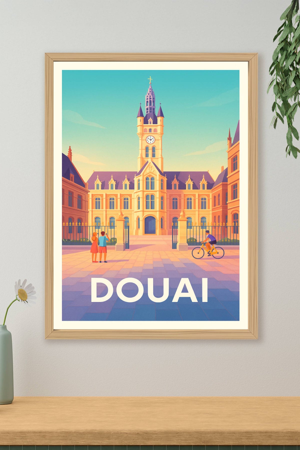 Affiche Douai — Charme historique au cœur de la ville · poster d'art de Douai