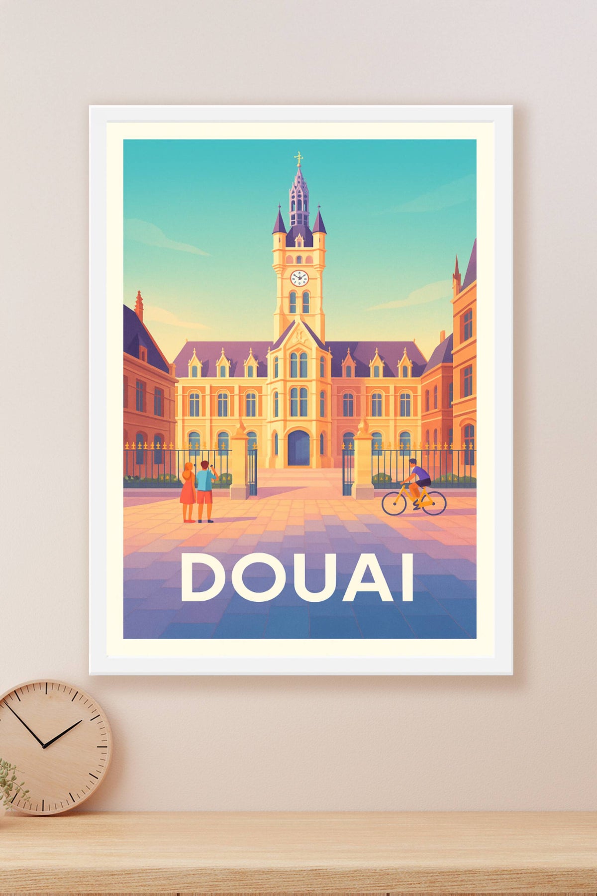 Affiche Douai — Charme historique au cœur de la ville · poster d'art de Douai