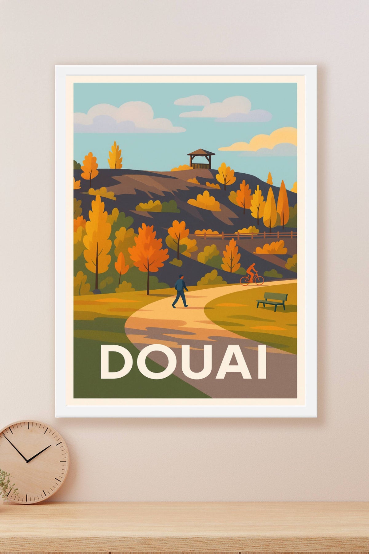 Affiche Douai — L'automne en balade paisible · poster d'art de Douai