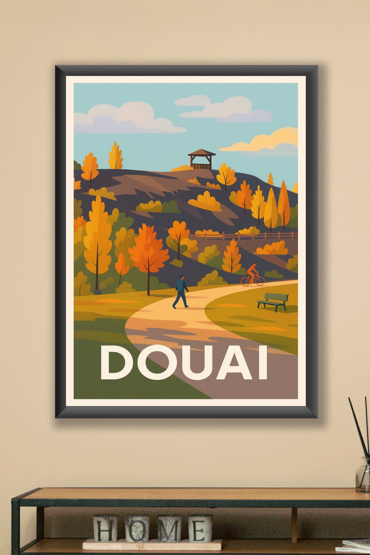 Affiche Douai — L'automne en balade paisible · poster d'art de Douai