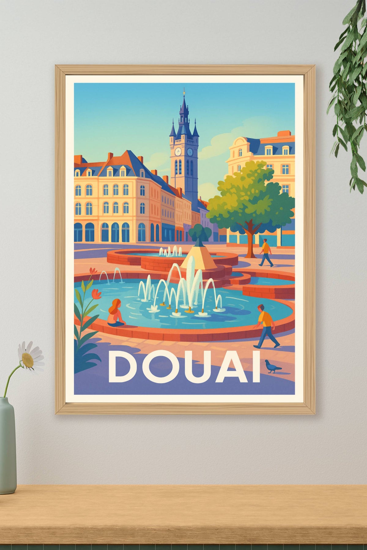 Affiche Douai — Élégance et Sérénité au Cœur de la Ville · poster d'art de Douai