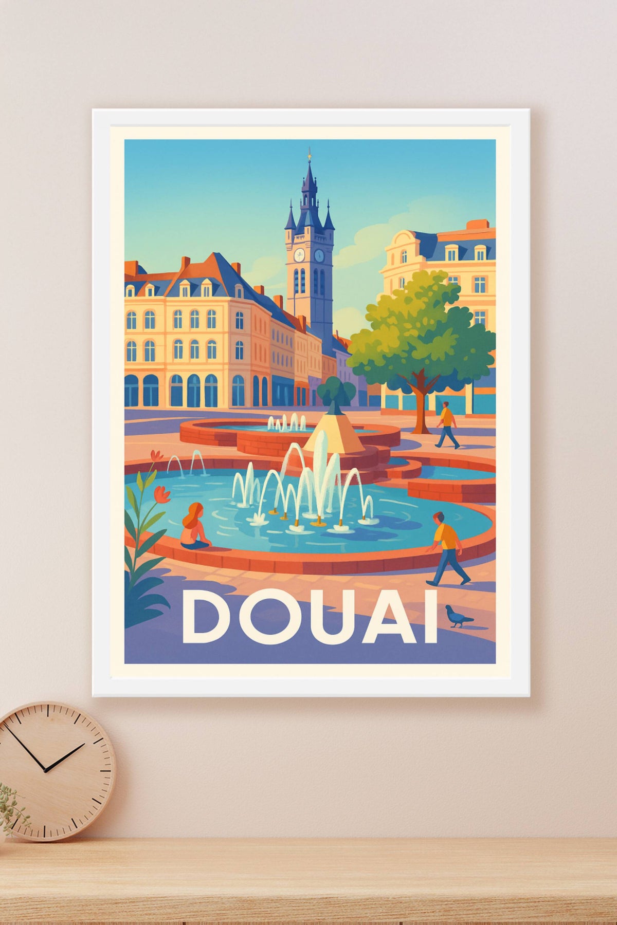 Affiche Douai — Élégance et Sérénité au Cœur de la Ville · poster d'art de Douai