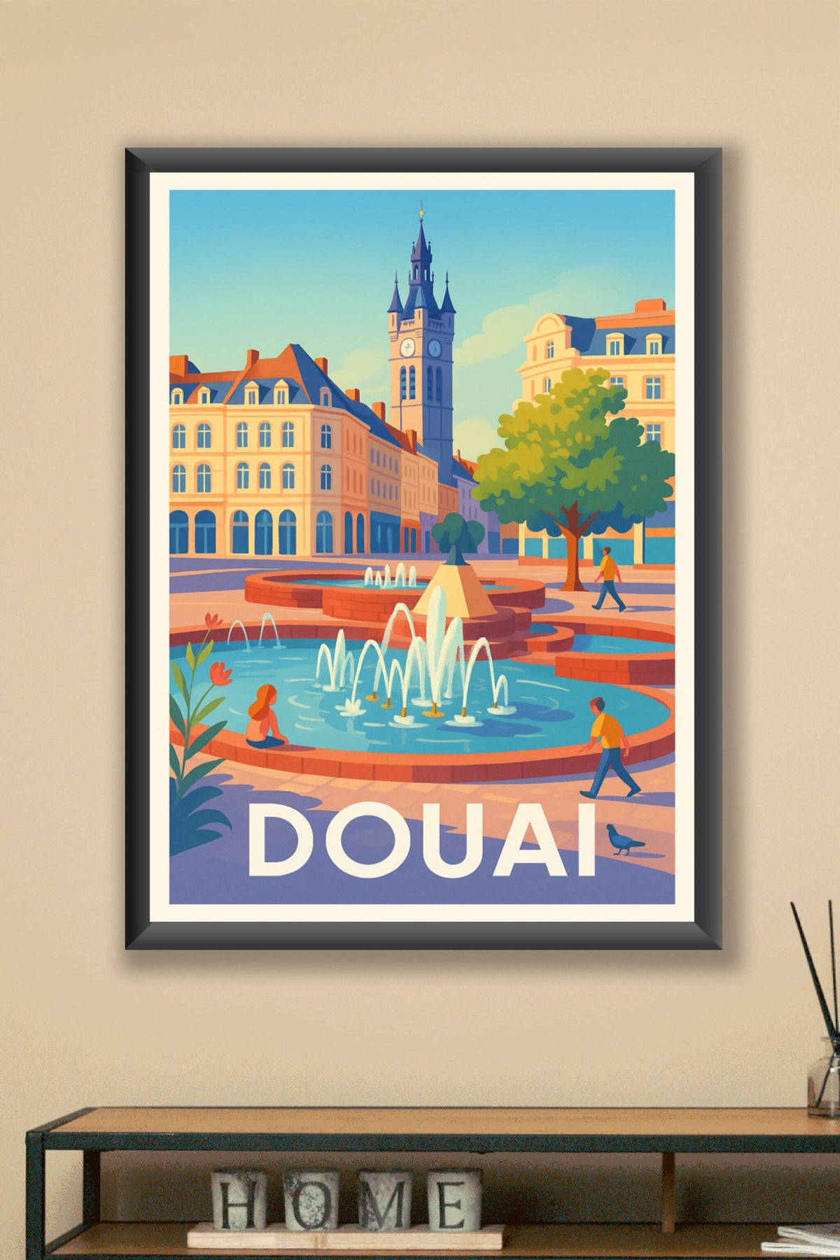Affiche Douai — Élégance et Sérénité au Cœur de la Ville · poster d'art de Douai