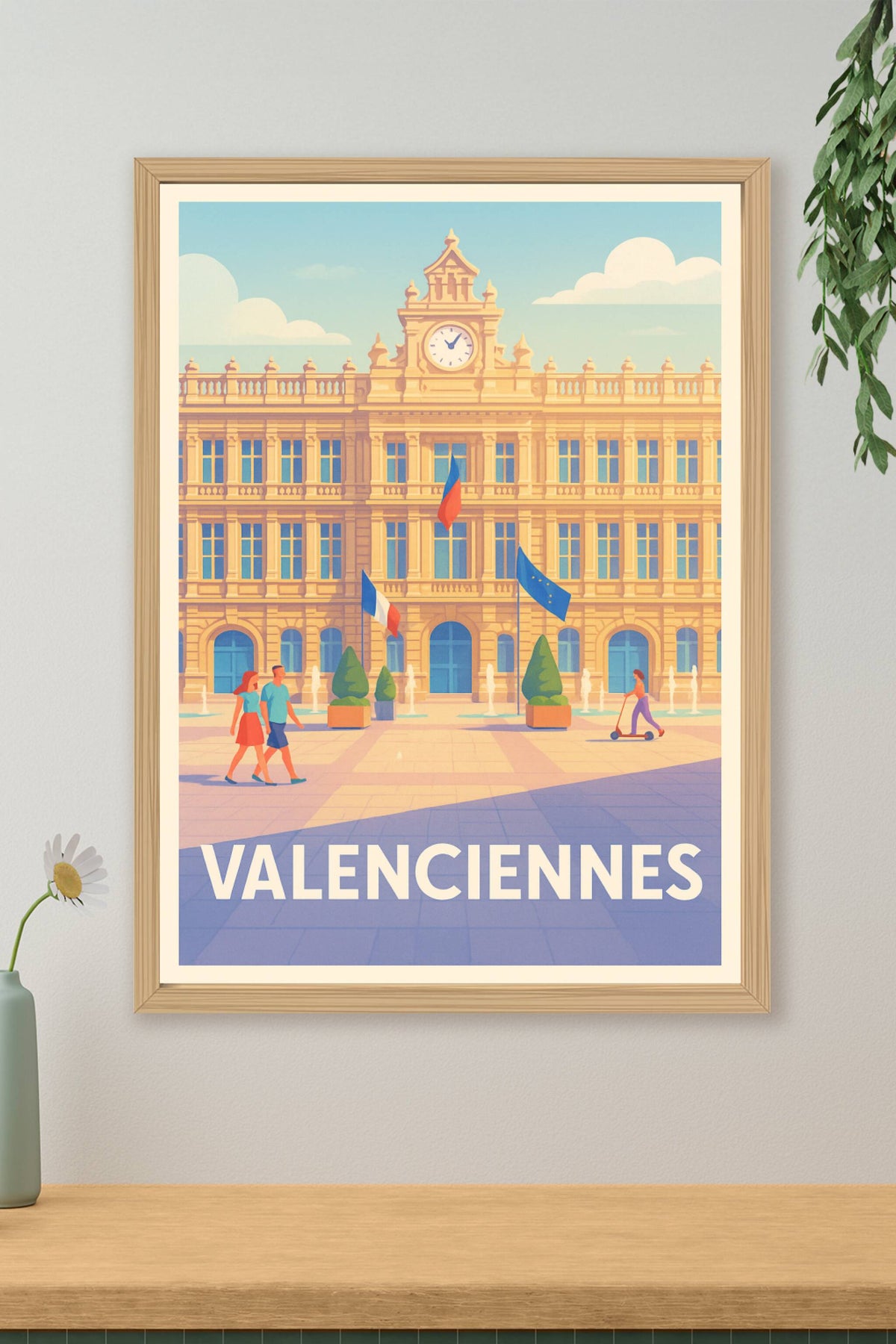Affiche Valenciennes — Élégance et Histoire au Cœur de la Ville · poster d'art de Valenciennes