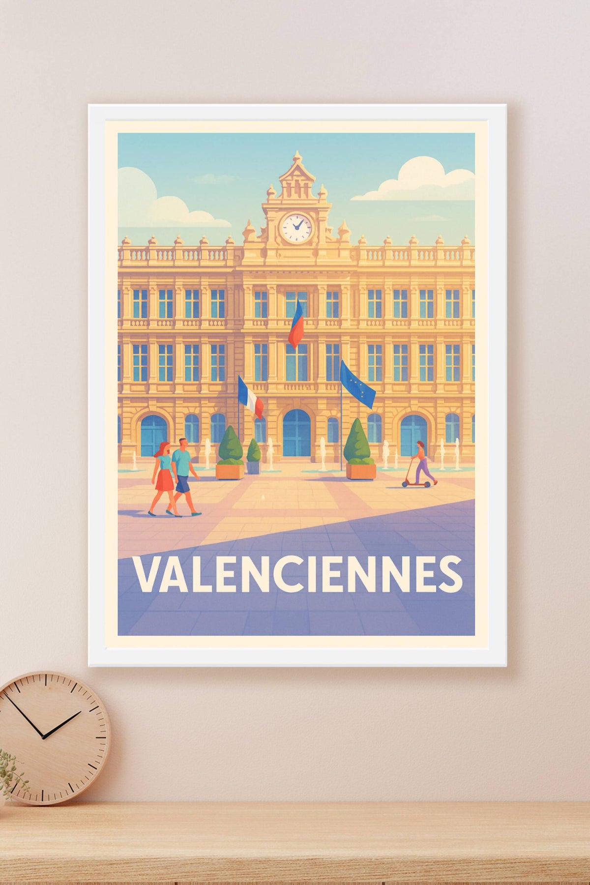 Affiche Valenciennes — Élégance et Histoire au Cœur de la Ville · poster d'art de Valenciennes