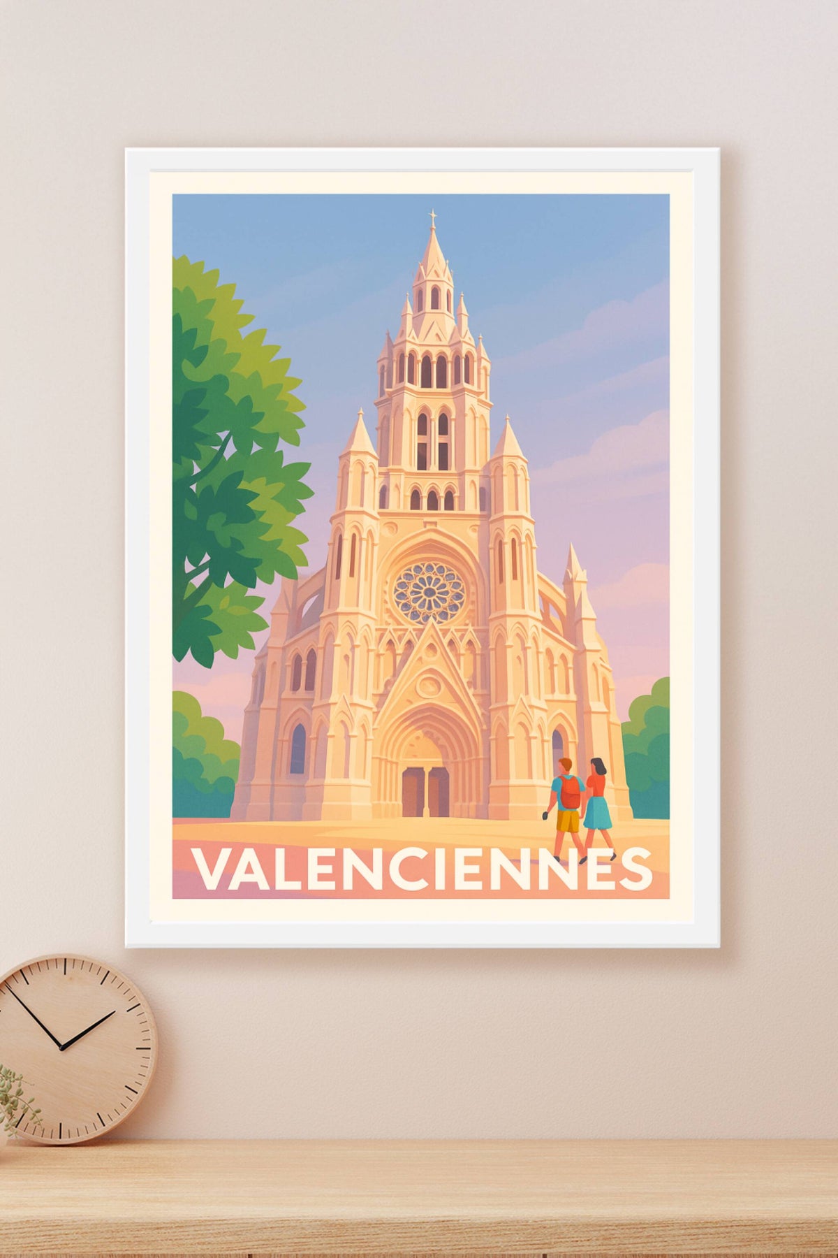 Affiche Valenciennes — Émerveillement gothique au cœur de la ville · poster d'art de Valenciennes