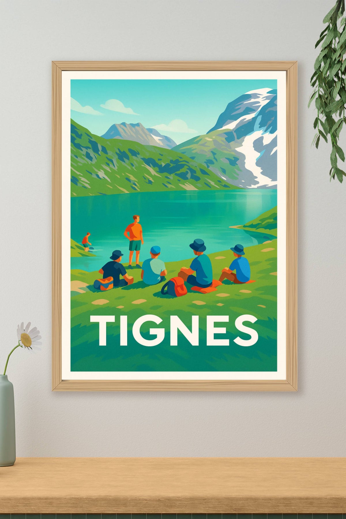 Affiche Tignes — Escapade nature au cœur des Alpes · poster d'art de Tignes