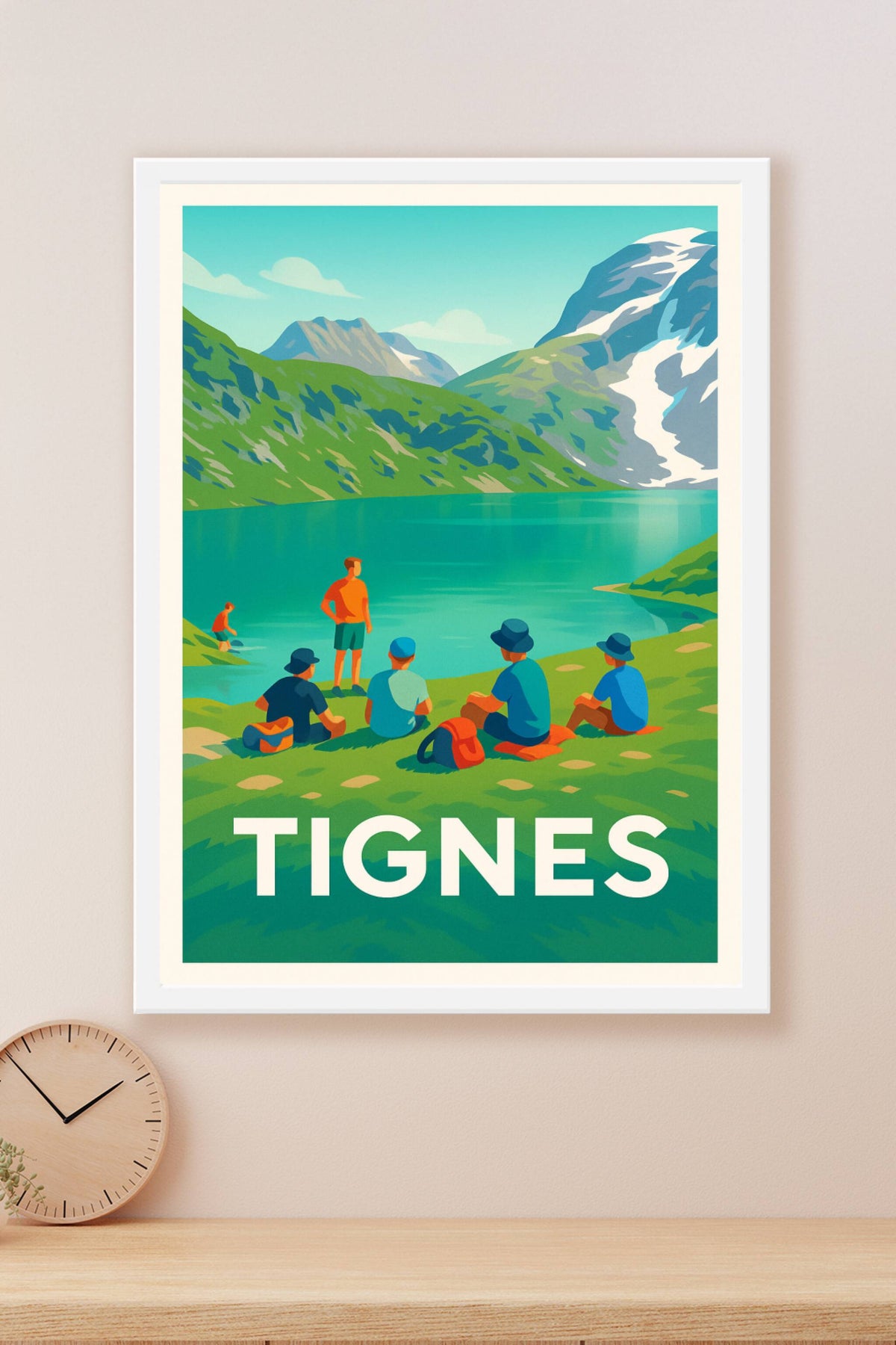 Affiche Tignes — Escapade nature au cœur des Alpes · poster d'art de Tignes