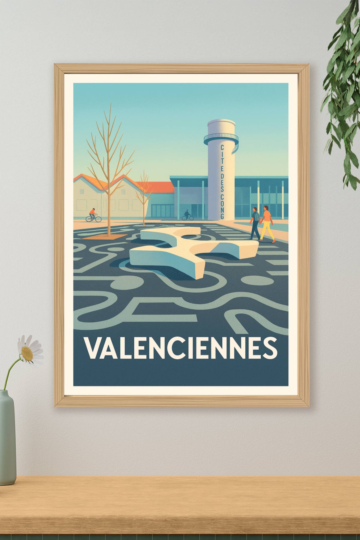 Affiche Valenciennes — Harmonie urbaine et design moderne · poster d'art de Valenciennes