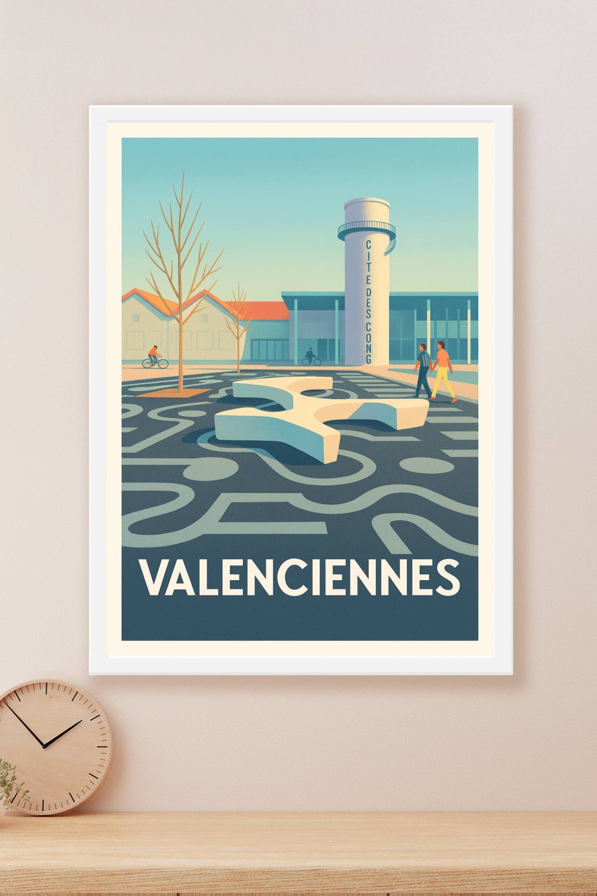 Affiche Valenciennes — Harmonie urbaine et design moderne · poster d'art de Valenciennes