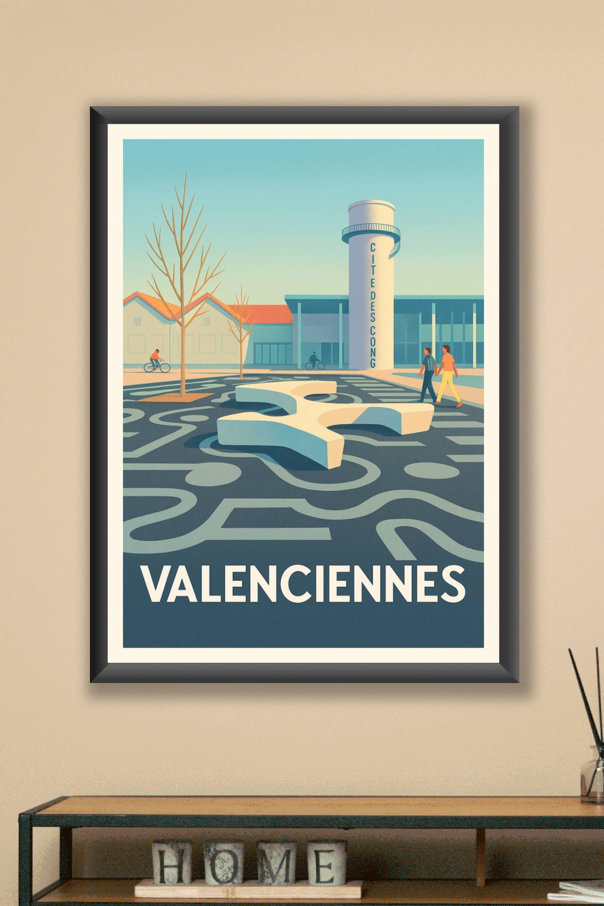 Affiche Valenciennes — Harmonie urbaine et design moderne · poster d'art de Valenciennes