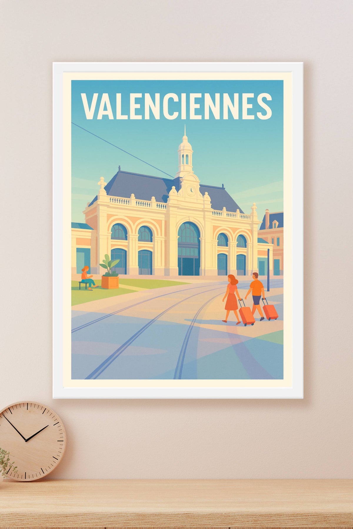 Affiche Valenciennes — Élégance et lumière en ville · poster d'art de Valenciennes