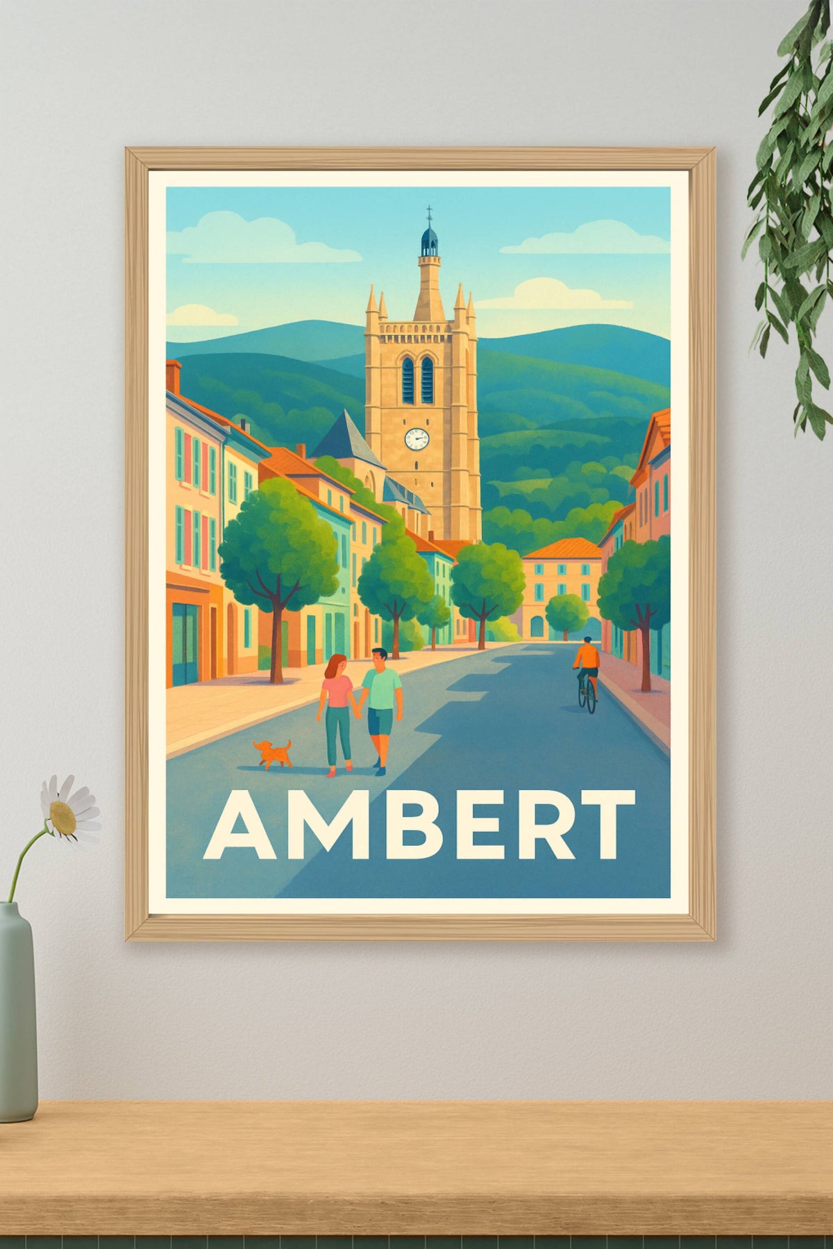 Affiche Ambert — Charme et quiétude au cœur du Puy-de-Dôme · poster d'art de Ambert