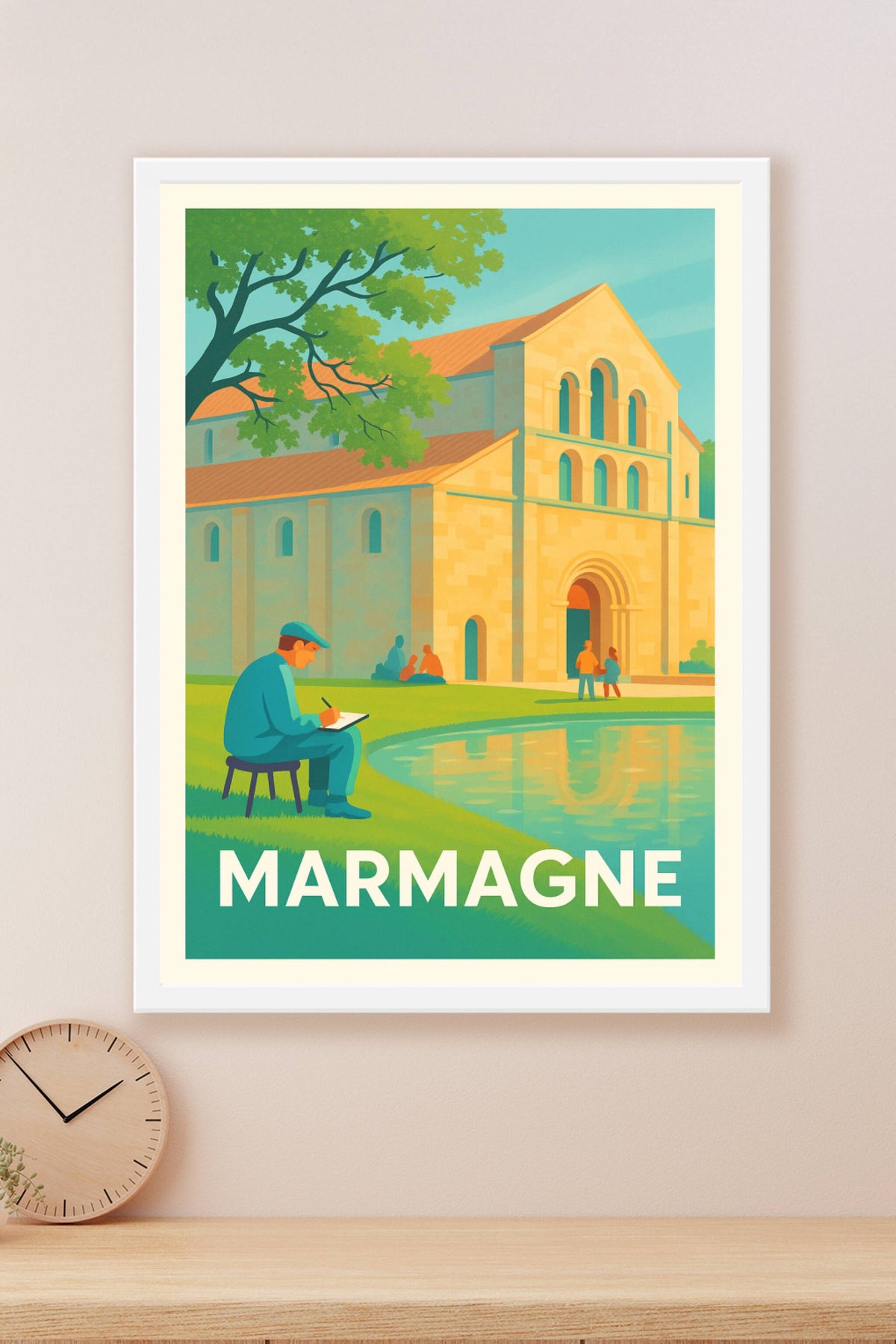 Affiche Marmagne — Sérénité et patrimoine en pleine nature · poster d'art de Marmagne