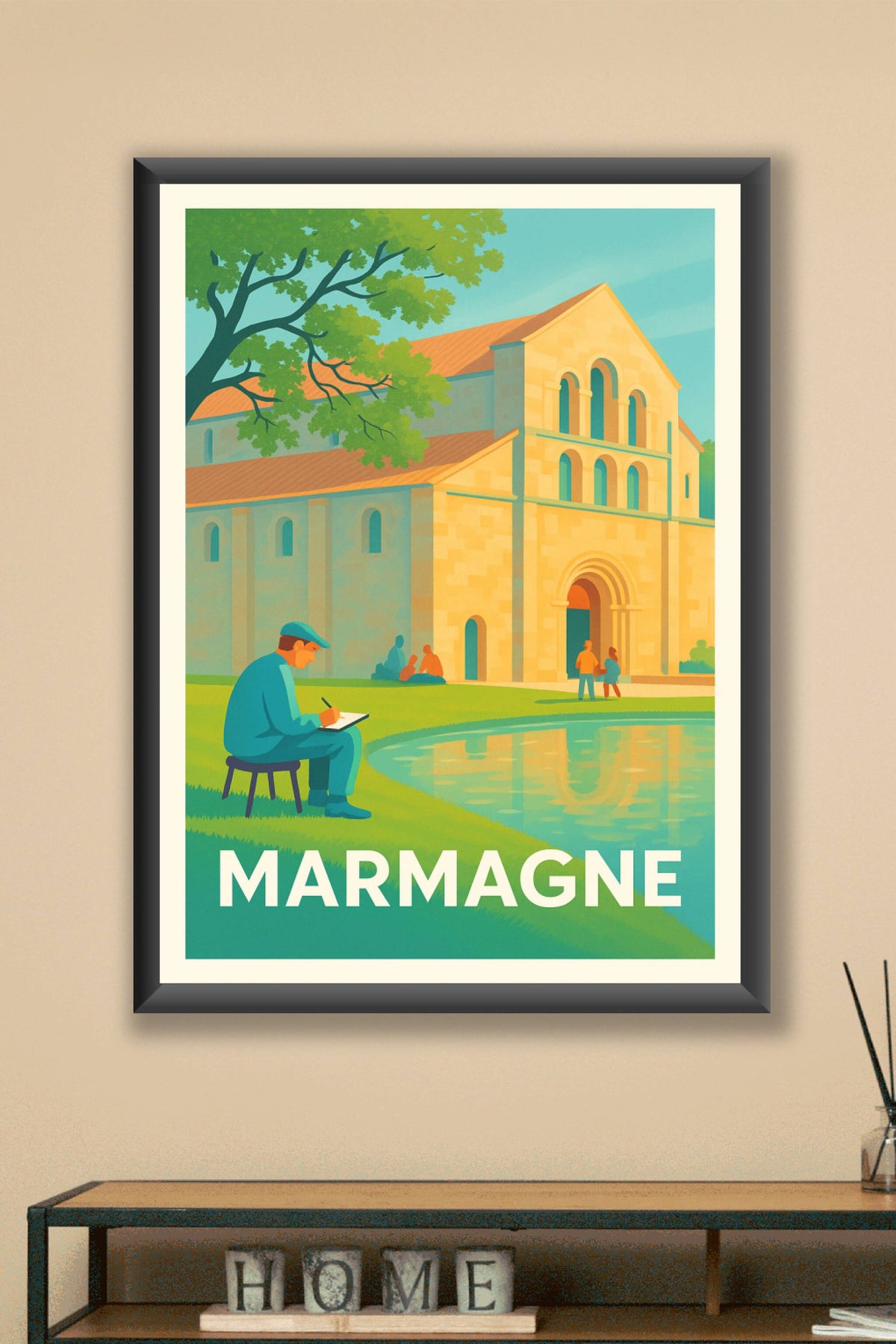 Affiche Marmagne — Sérénité et patrimoine en pleine nature · poster d'art de Marmagne
