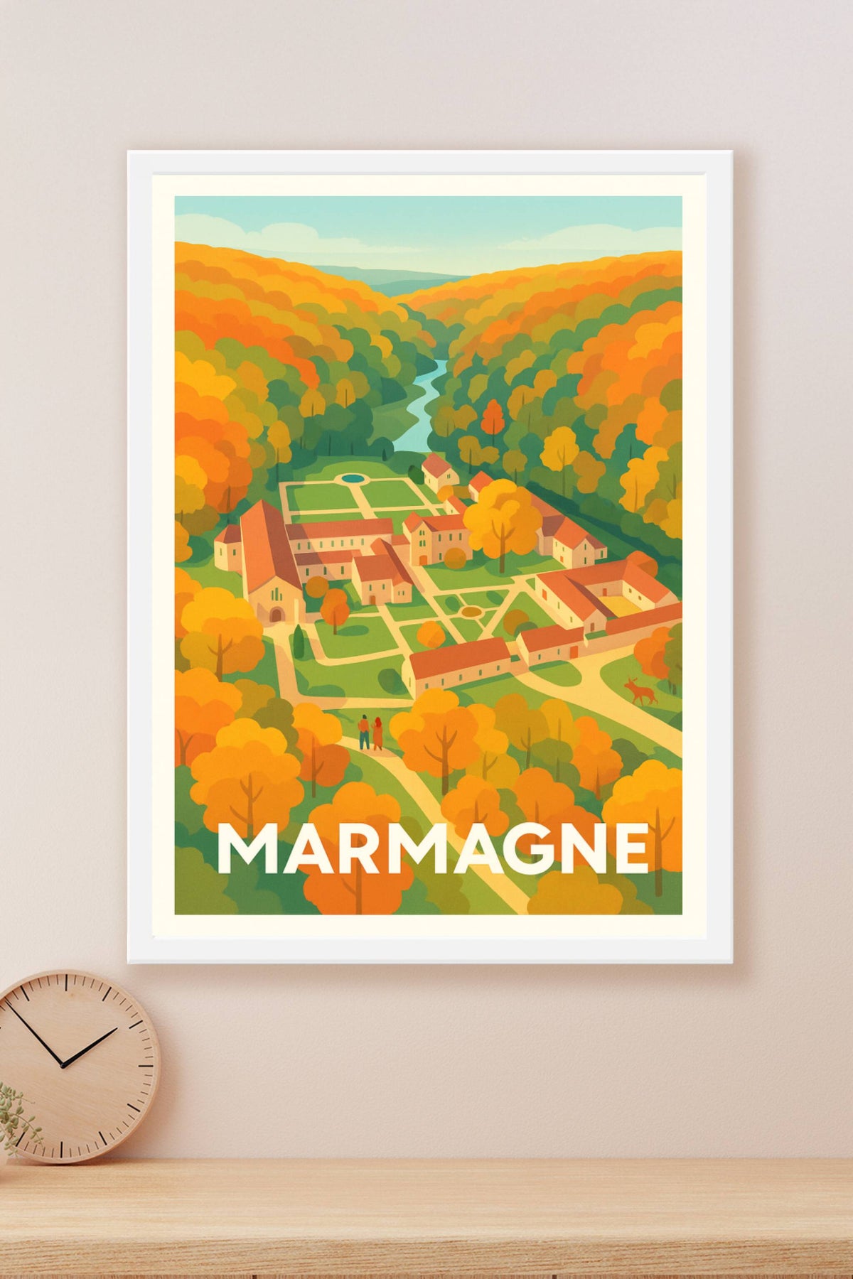 Affiche Marmagne — Escapade bucolique en Bourgogne · poster d'art de Marmagne
